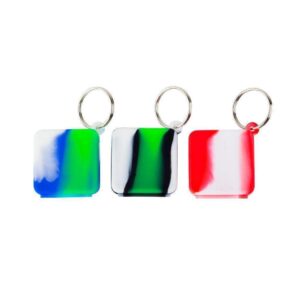 Square Silicone Keychain Wax Container