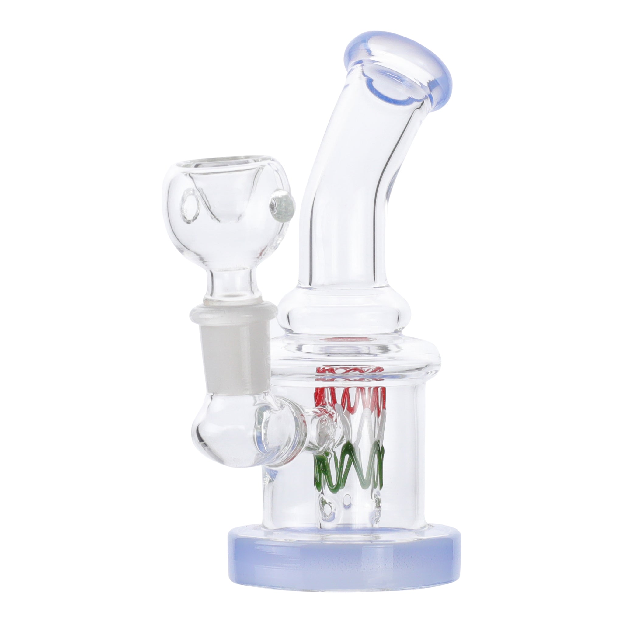 Squiggle Perc Mini Bong - 5in - Image 2