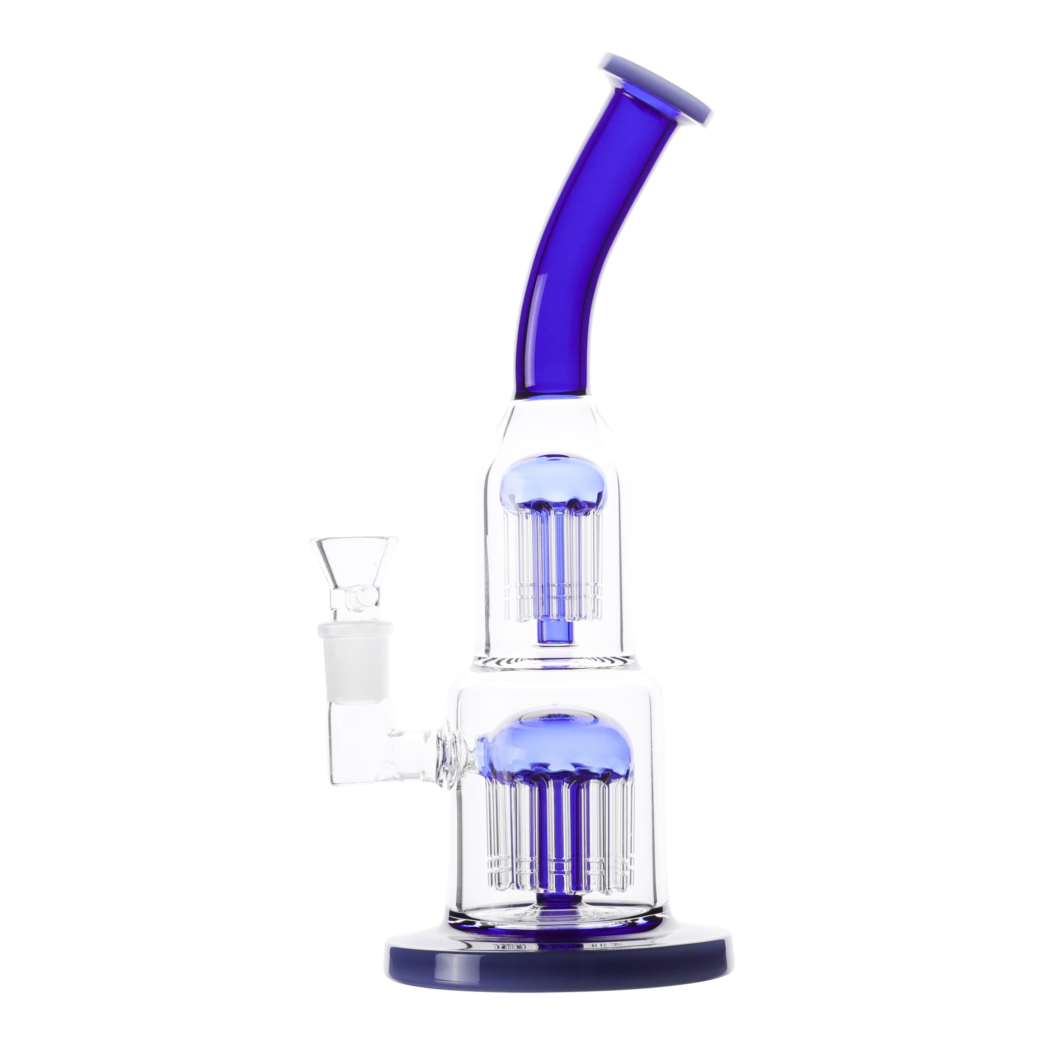 Stacked Jelly Fish Perc Bong - 12in - Image 2