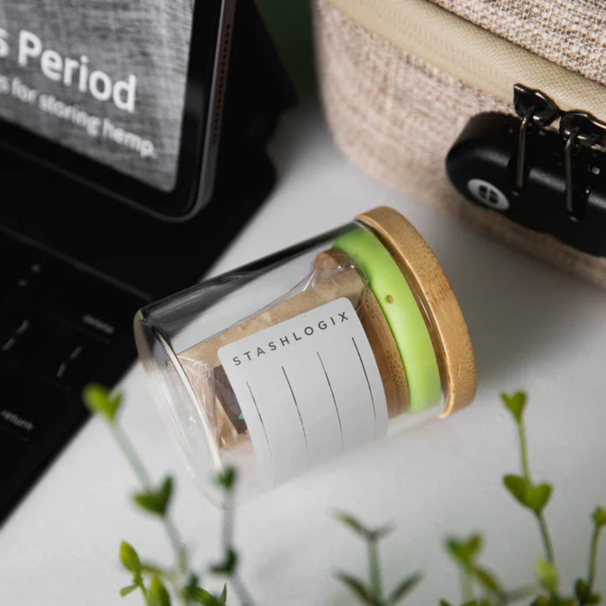 StashLogix Bamboo SmartJar - Image 2