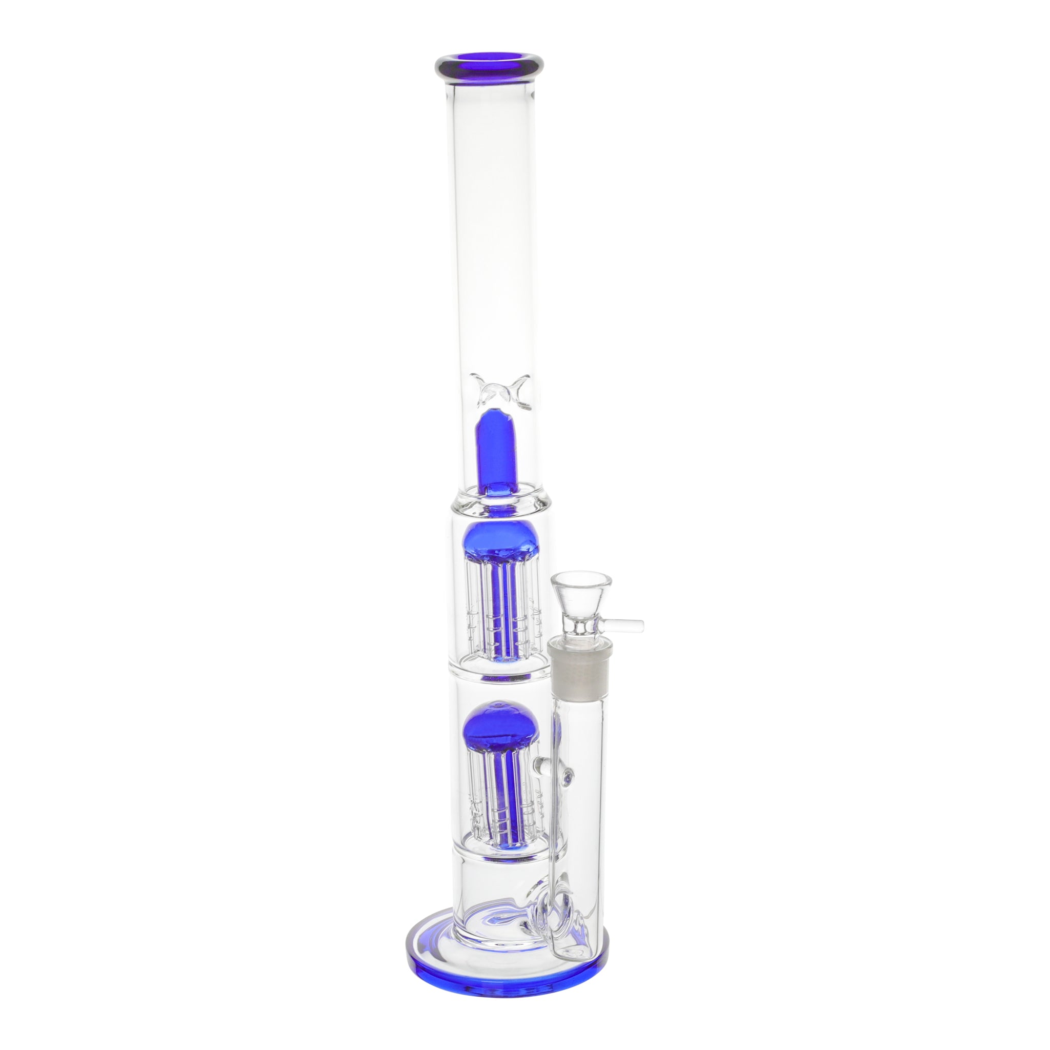 Straight Twin Tree Perc Bong - 16in - Image 4