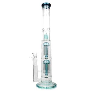 Straight Twin Tree Perc Bong - 16in