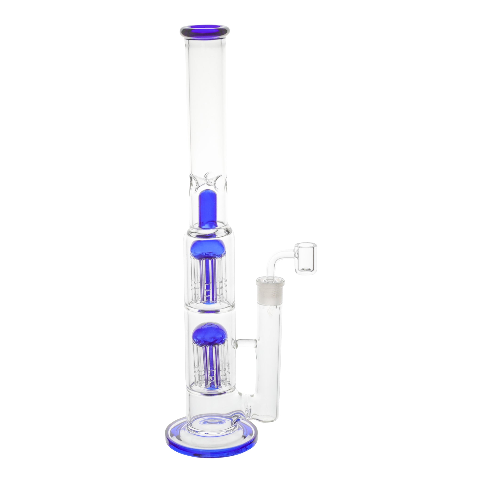Straight Twin Tree Perc Bong - 16in - Image 5