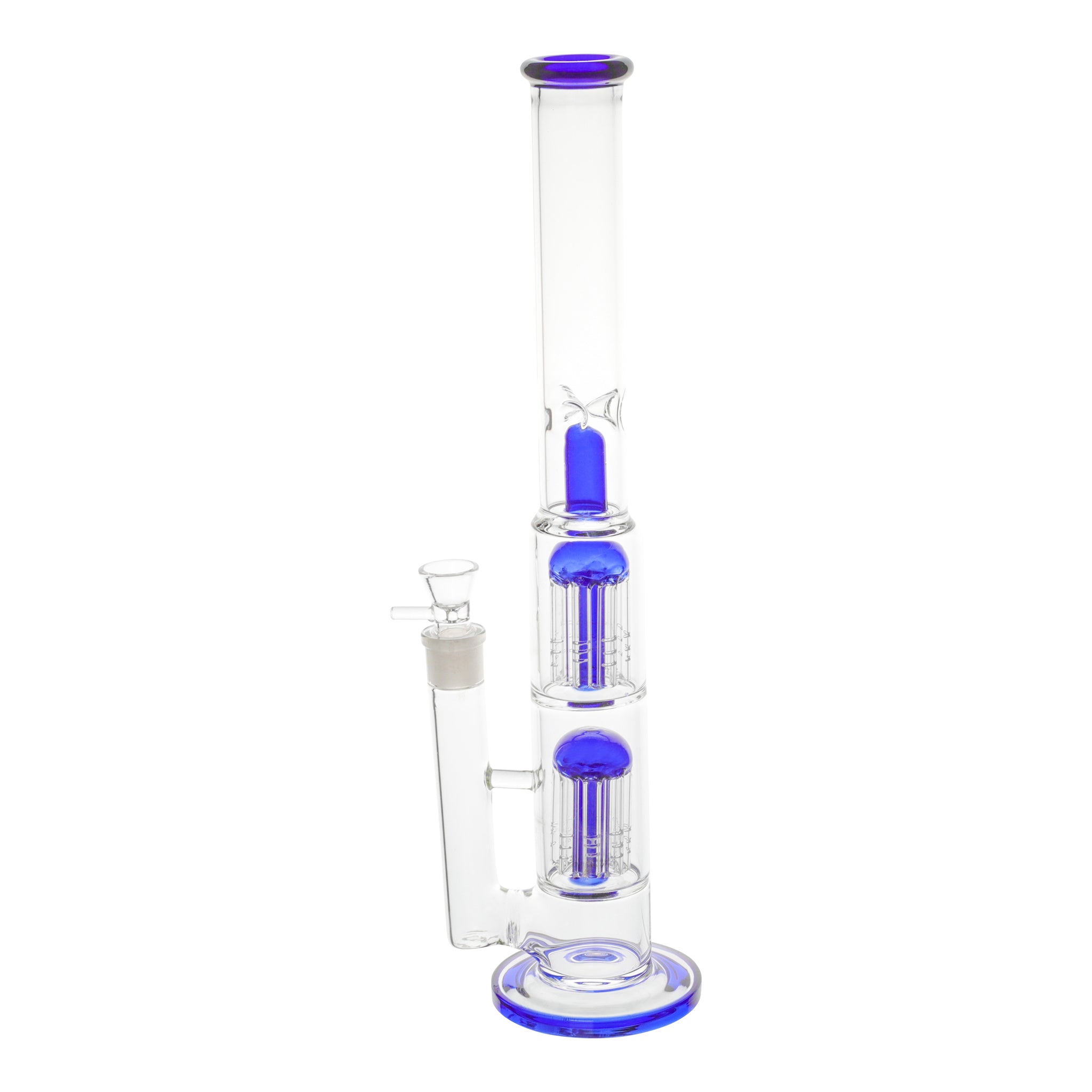 Straight Twin Tree Perc Bong - 16in - Image 2