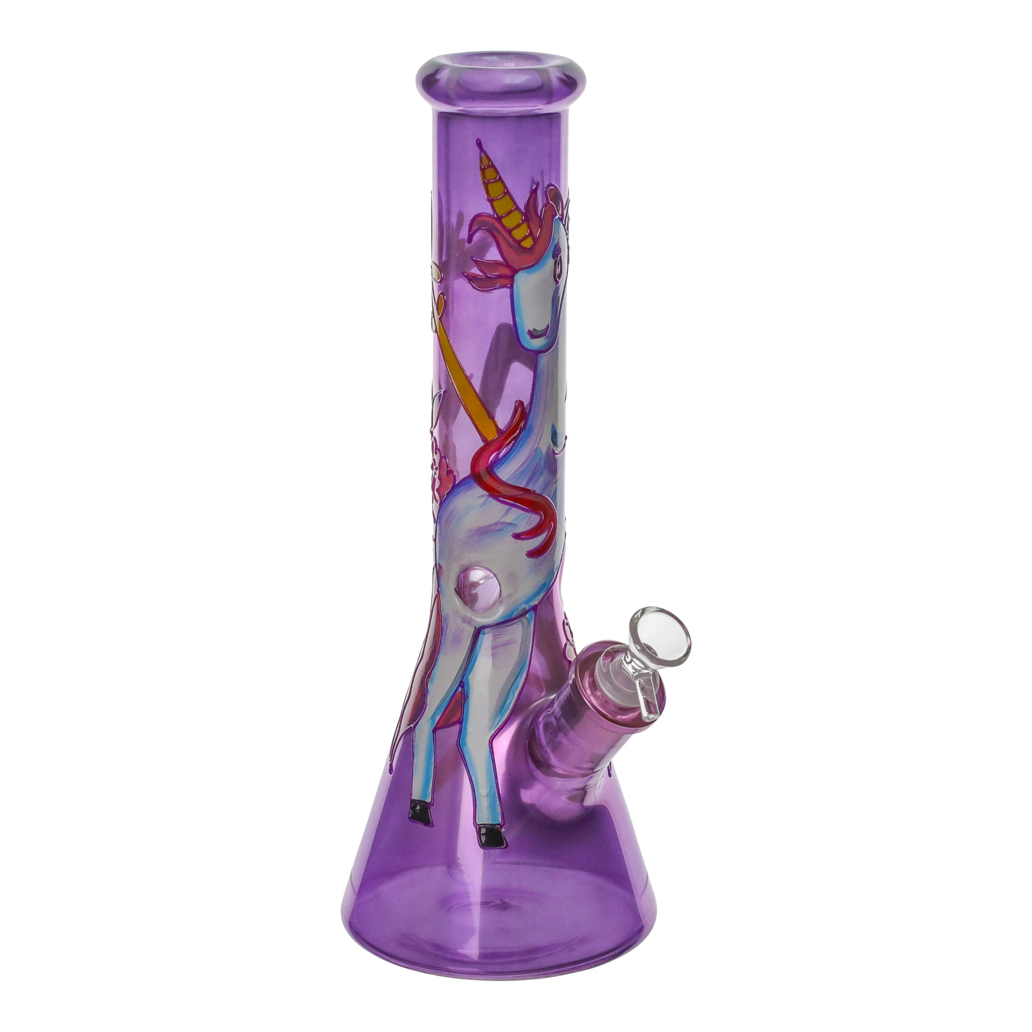 The Glowing Graphic Beaker Bong - 14in