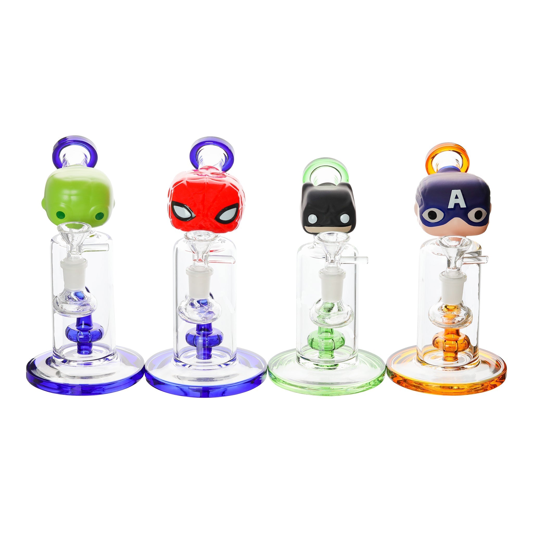 The Super Hero Bobble Bong - 8 inches glass bong