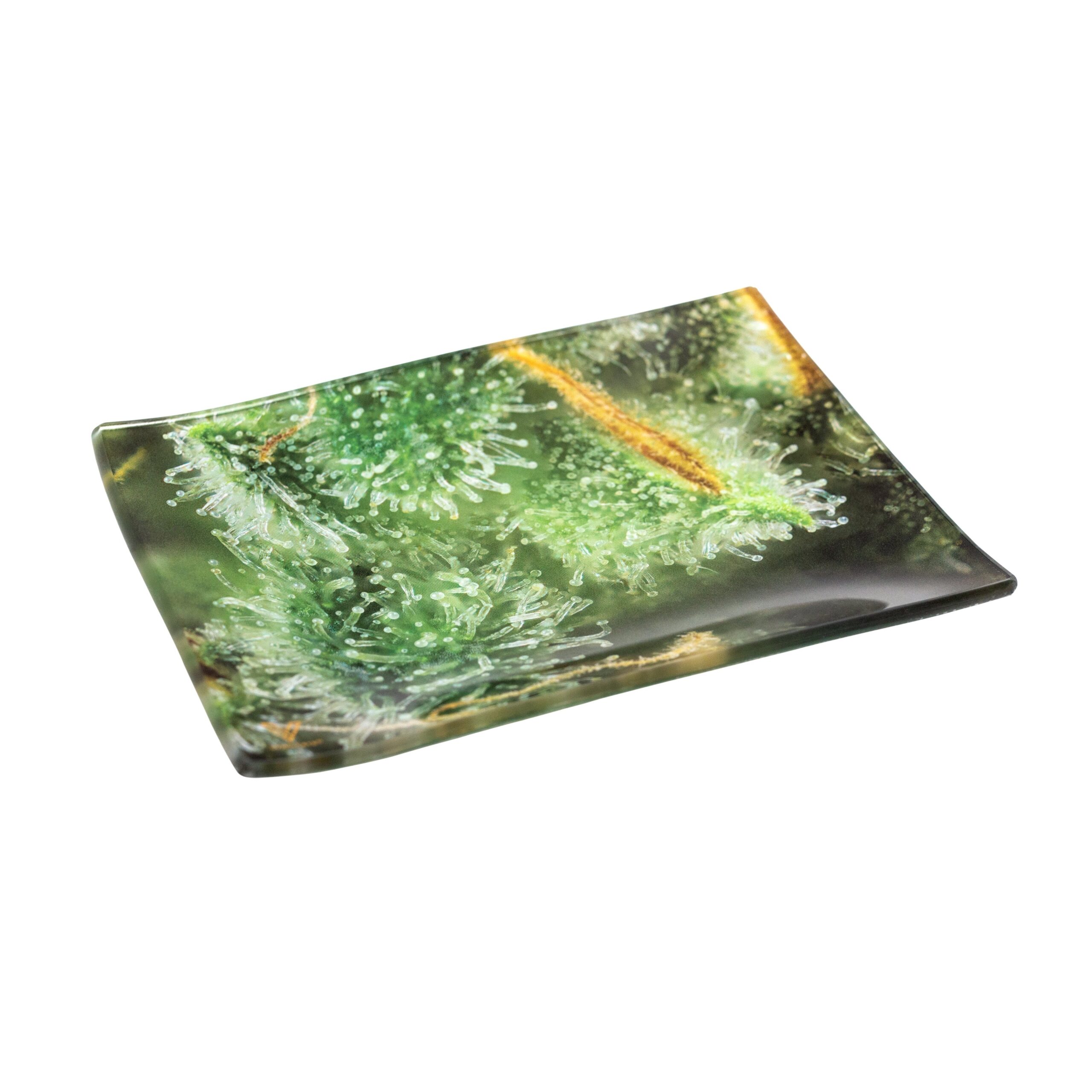 Tricomb Jungle Small Glass Rolling Tray - 6.5in - Image 2