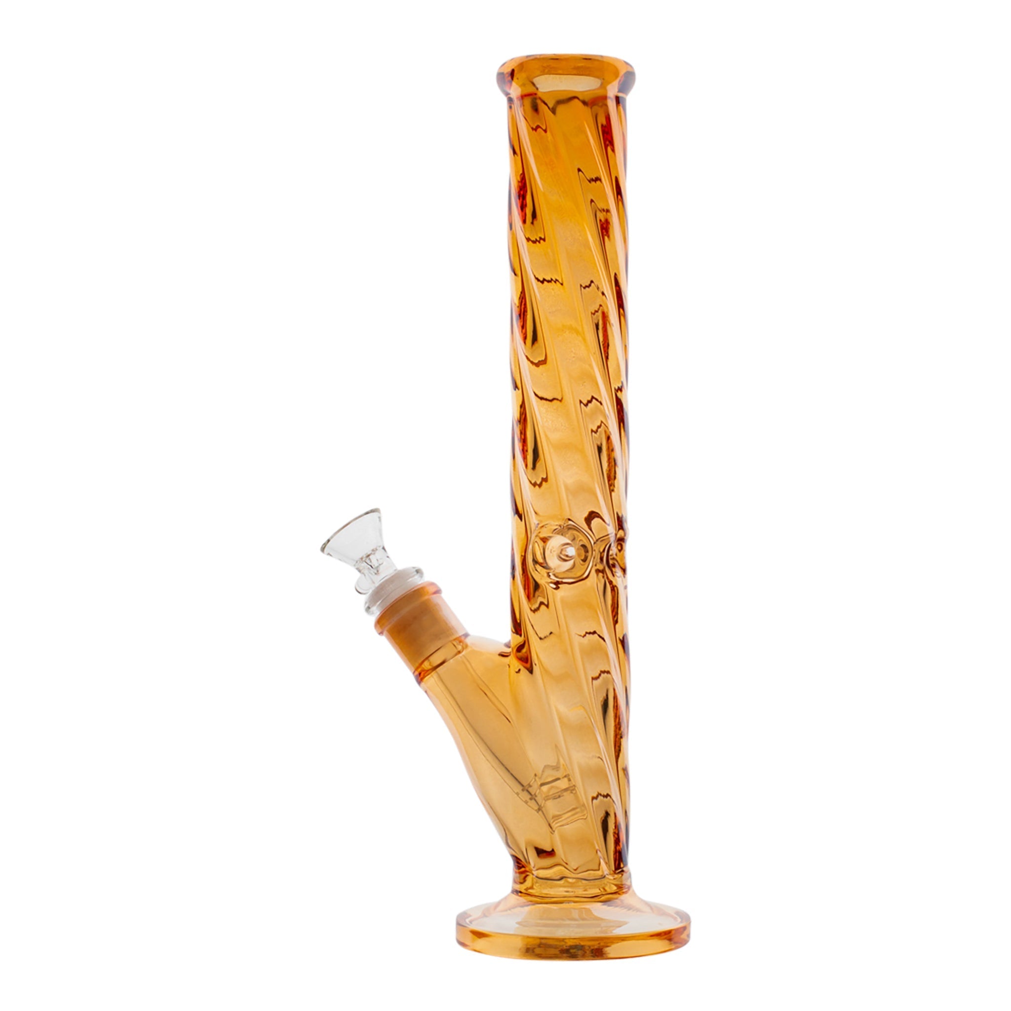 Twisted Rainbow Straight Tube Bong - 12.5in - Image 3