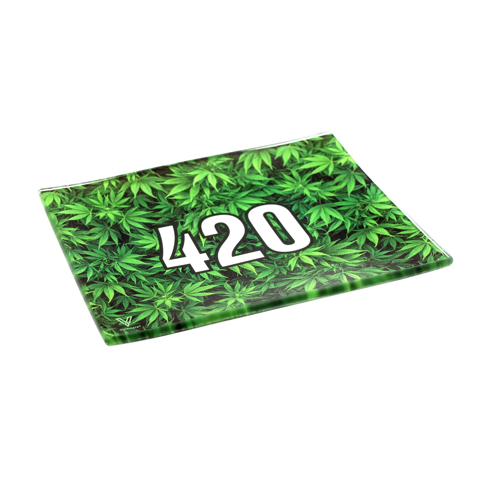 V Syndicate 420 Green Glass Rolling Tray - Image 3