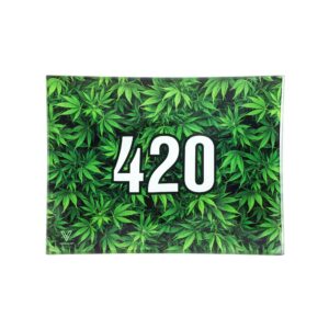 V Syndicate 420 Green Glass Rolling Tray