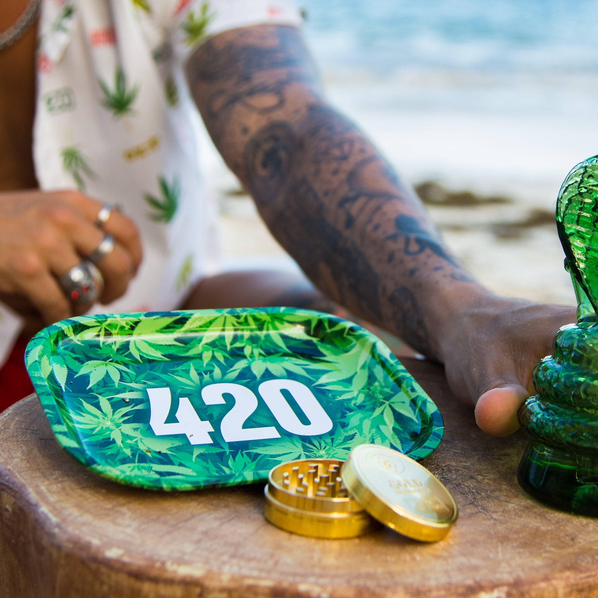 V Syndicate 420 Leafy Metal Rolling Tray - Image 2