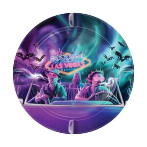 V Syndicate Bat Country Round Metal Ashtray - 5in