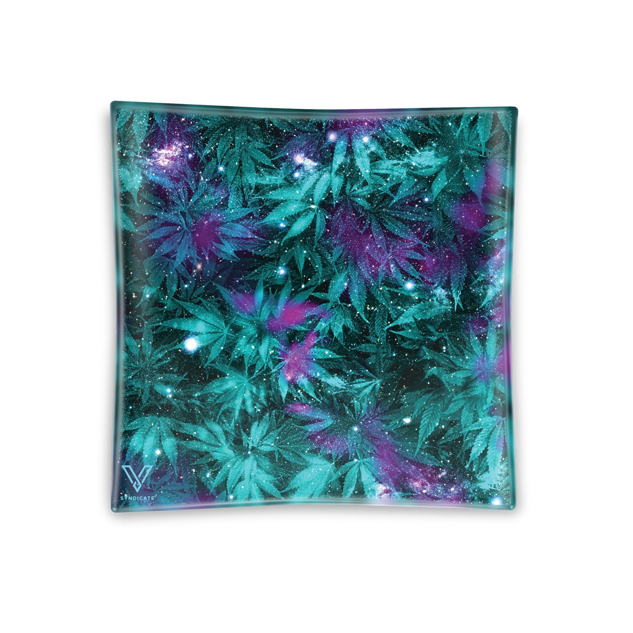 V Syndicate Cosmic Chronic Square Glass Ashtray - 4.5in