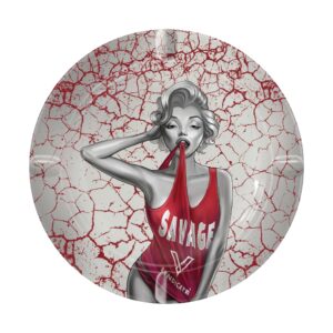 V Syndicate Dank Diva Round Metal Ashtray - 5.5in