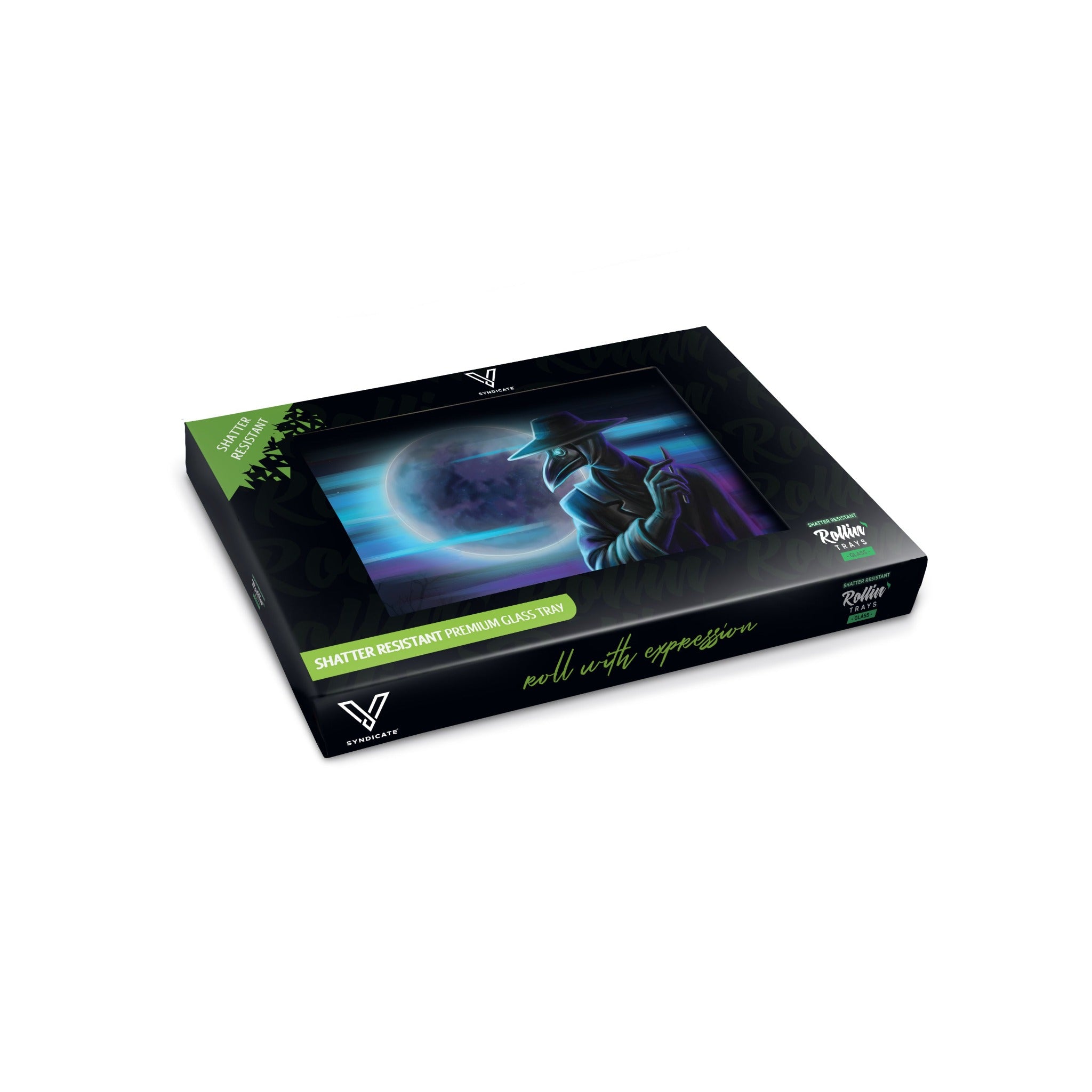 V Syndicate Dark Traveler Glass Rolling Tray