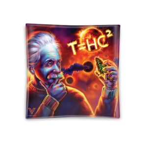 V Syndicate T=HC2 Einstein Solar Diesel Square Glass Ashtray - 4.5in