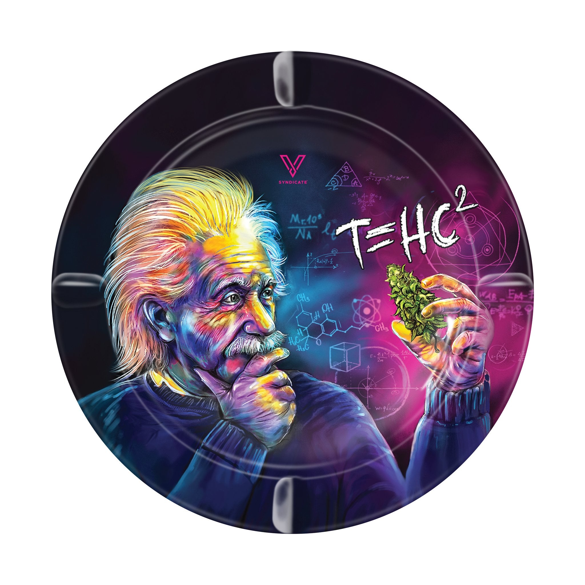V Syndicate T=HC2 Einstein Round Metal Ashtray - 5in