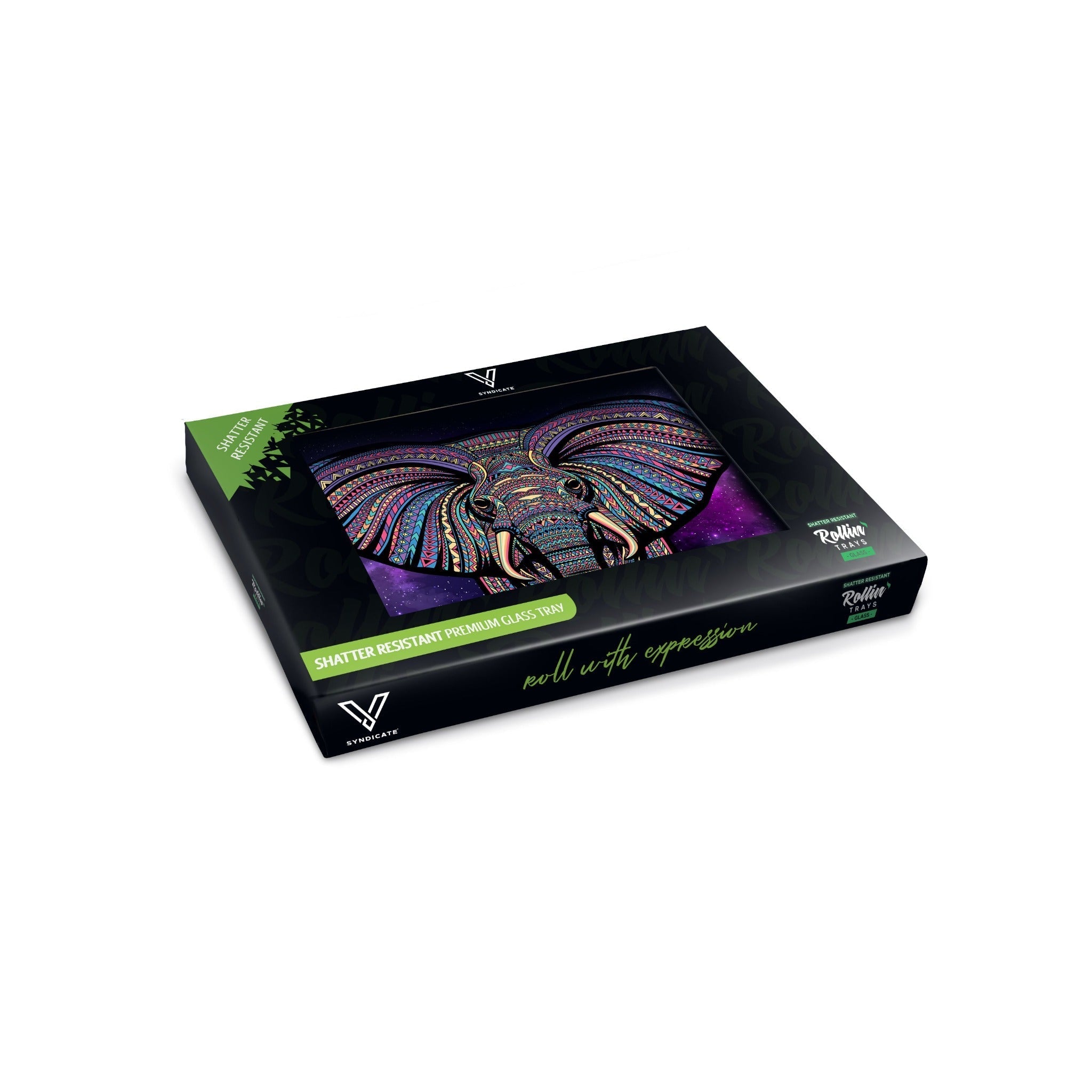 V Syndicate Elephant Glass Rolling Tray