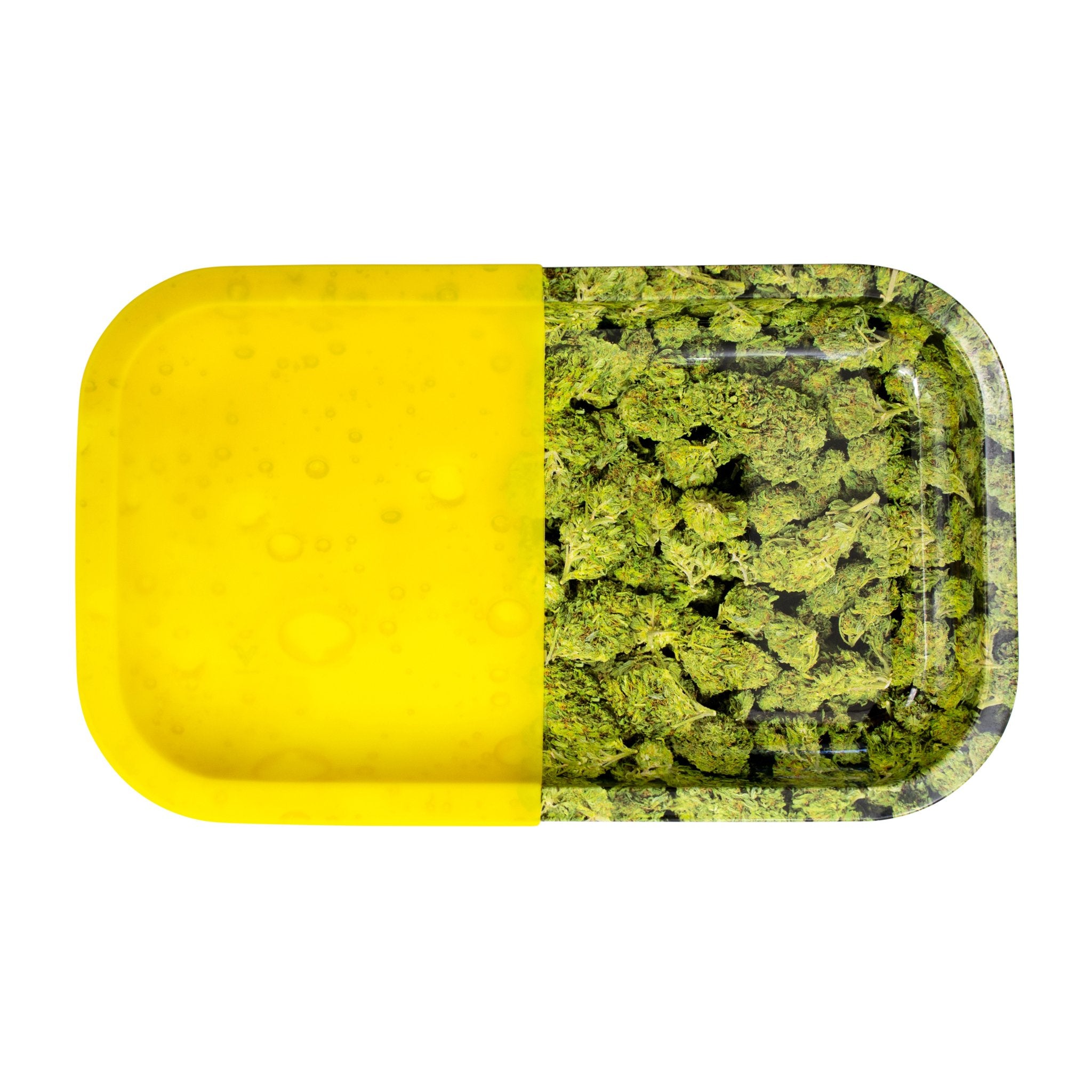 V Syndicate Oil n Buds Hybrid Metal Tray w/ Dab Mat - 11in