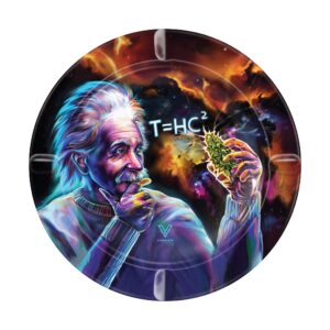 V Syndicate T=HC2 Einstein Black Hole Round Metal Ashtray - 5in
