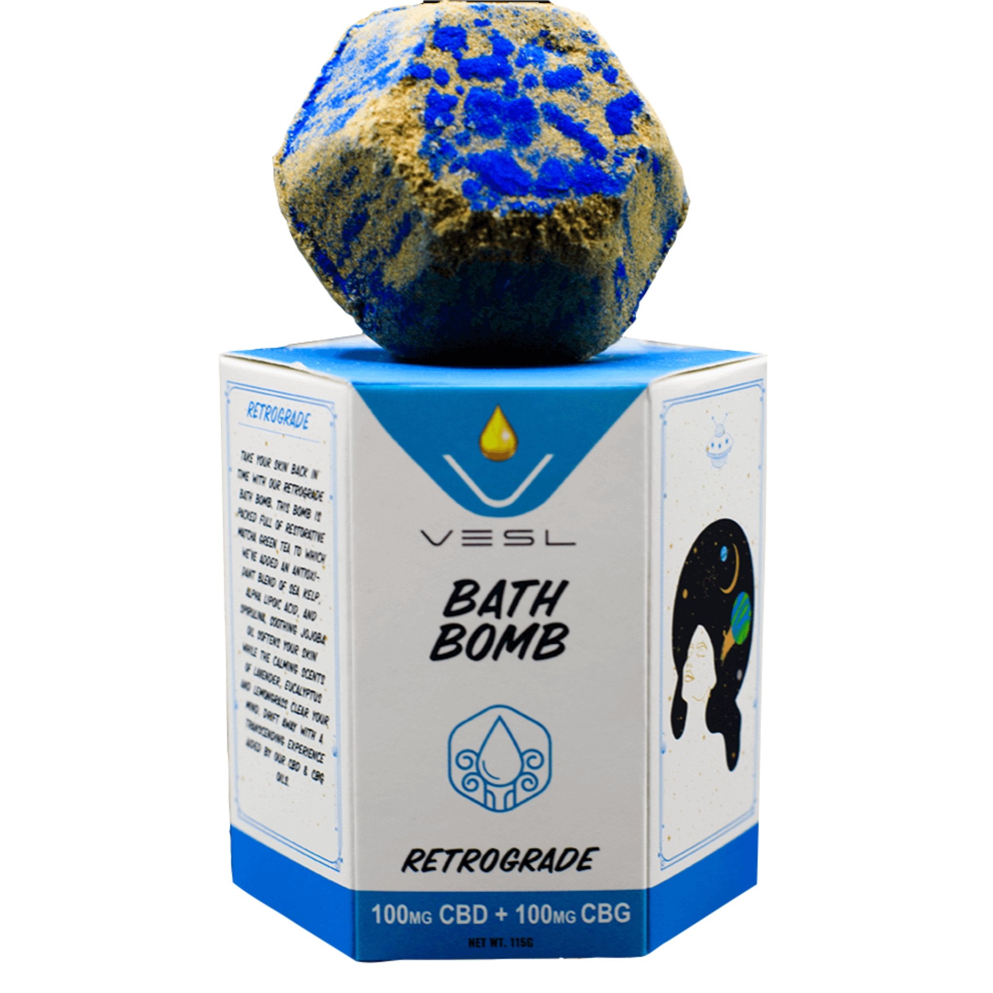 Vesl Oils CBD/CBG Bath Bomb - 100mg - Image 4