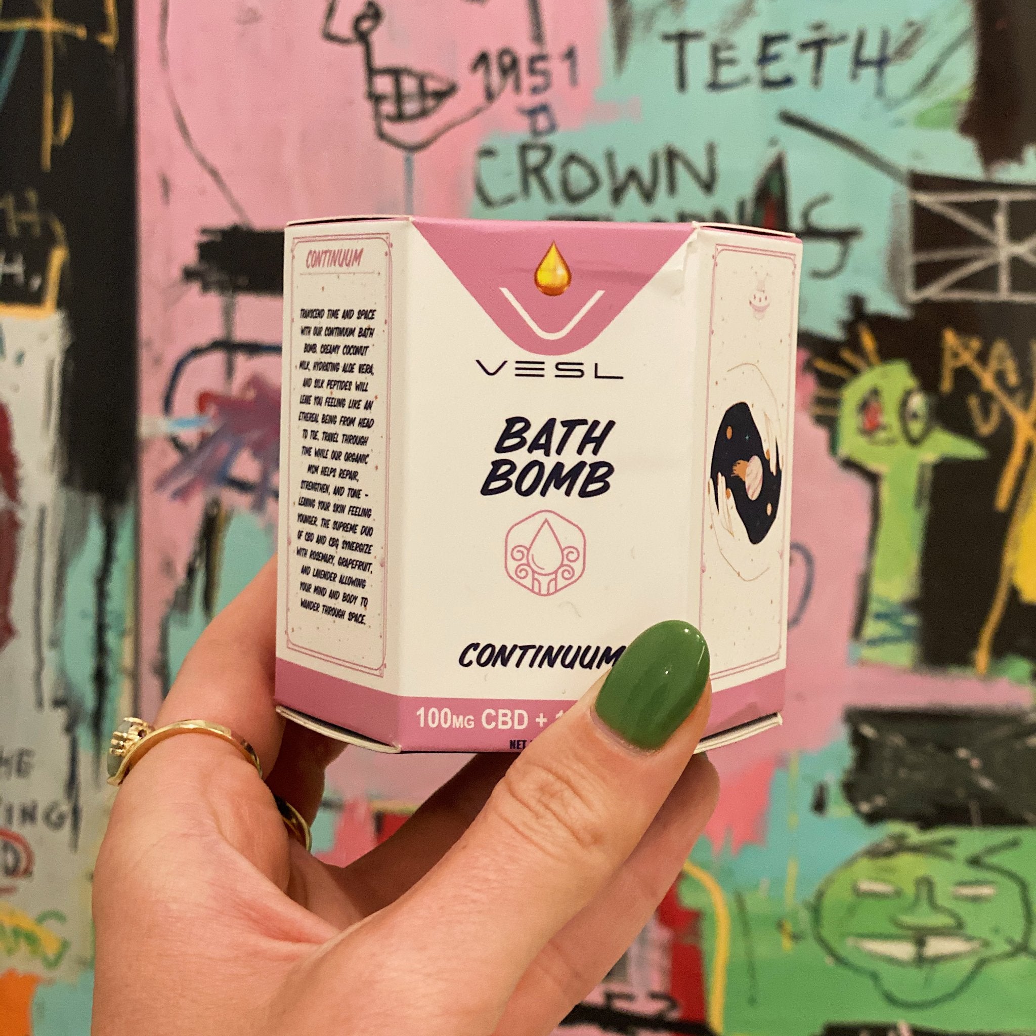 Vesl Oils CBD/CBG Bath Bomb - 100mg - Image 2