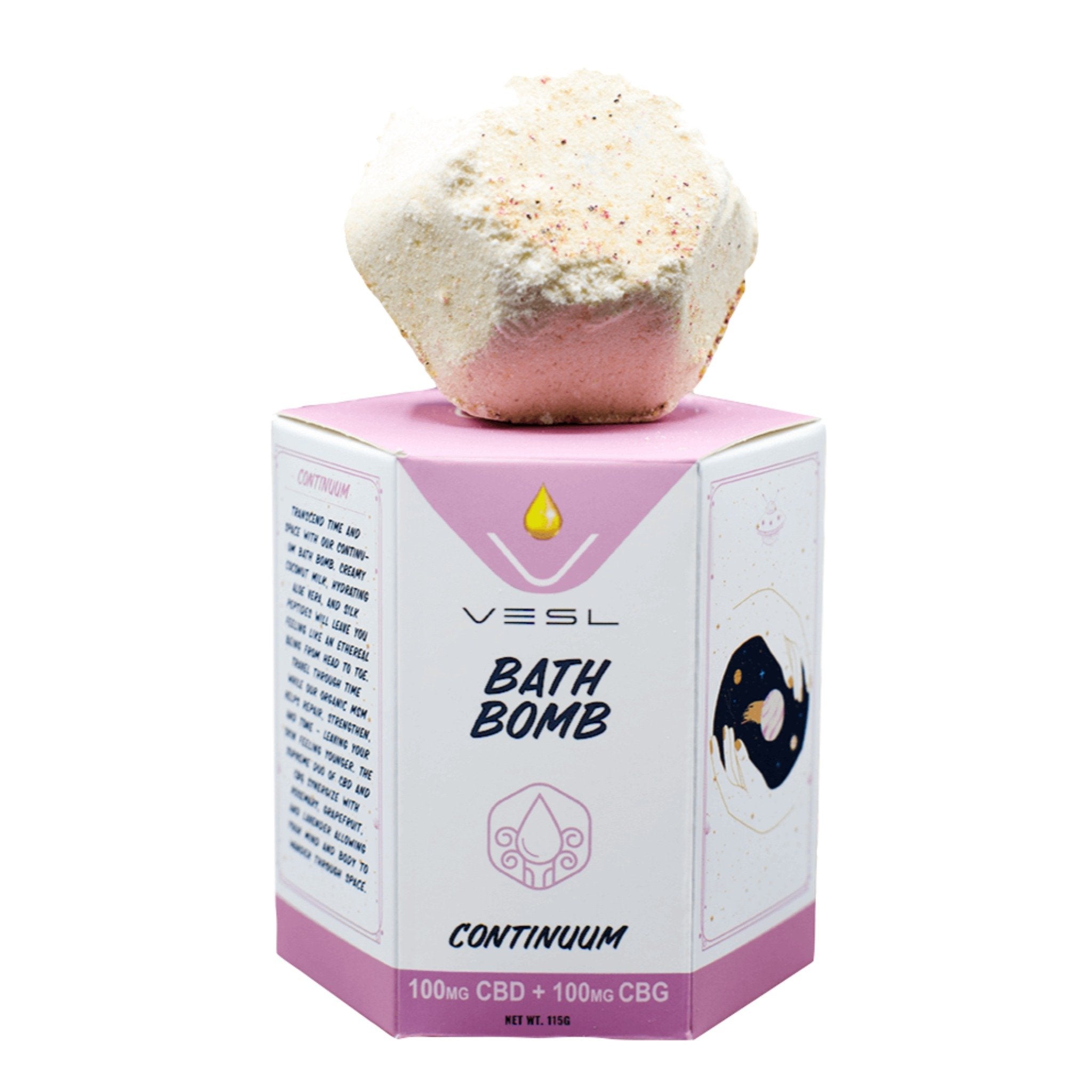 Vesl Oils CBD/CBG Bath Bomb - 100mg