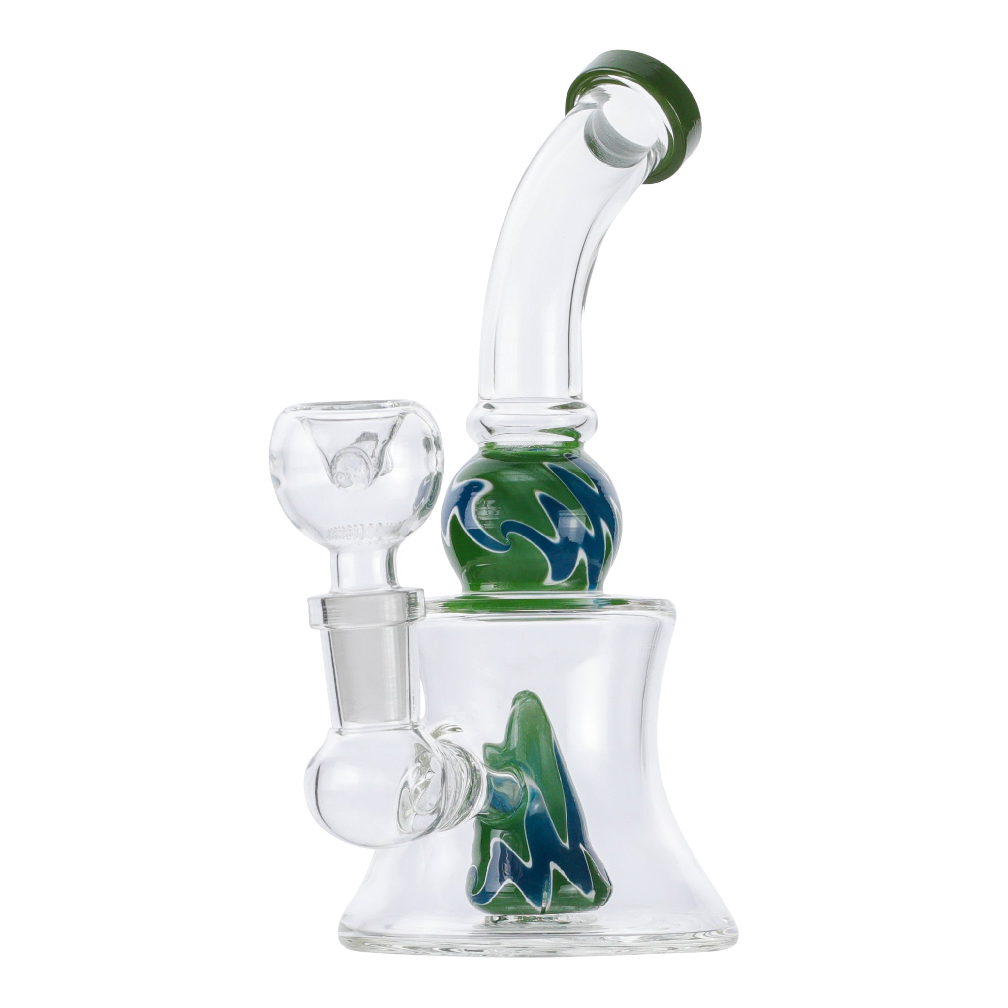 Wavy Conic Percolator Bong - 6in - Image 3
