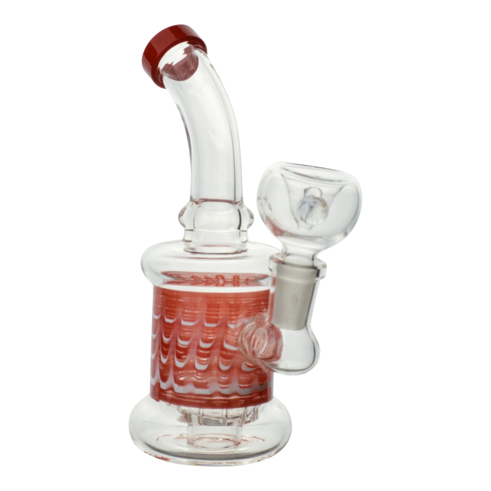 Wavy Mini Bong - 6.5 inches mini glass bong - Image 3