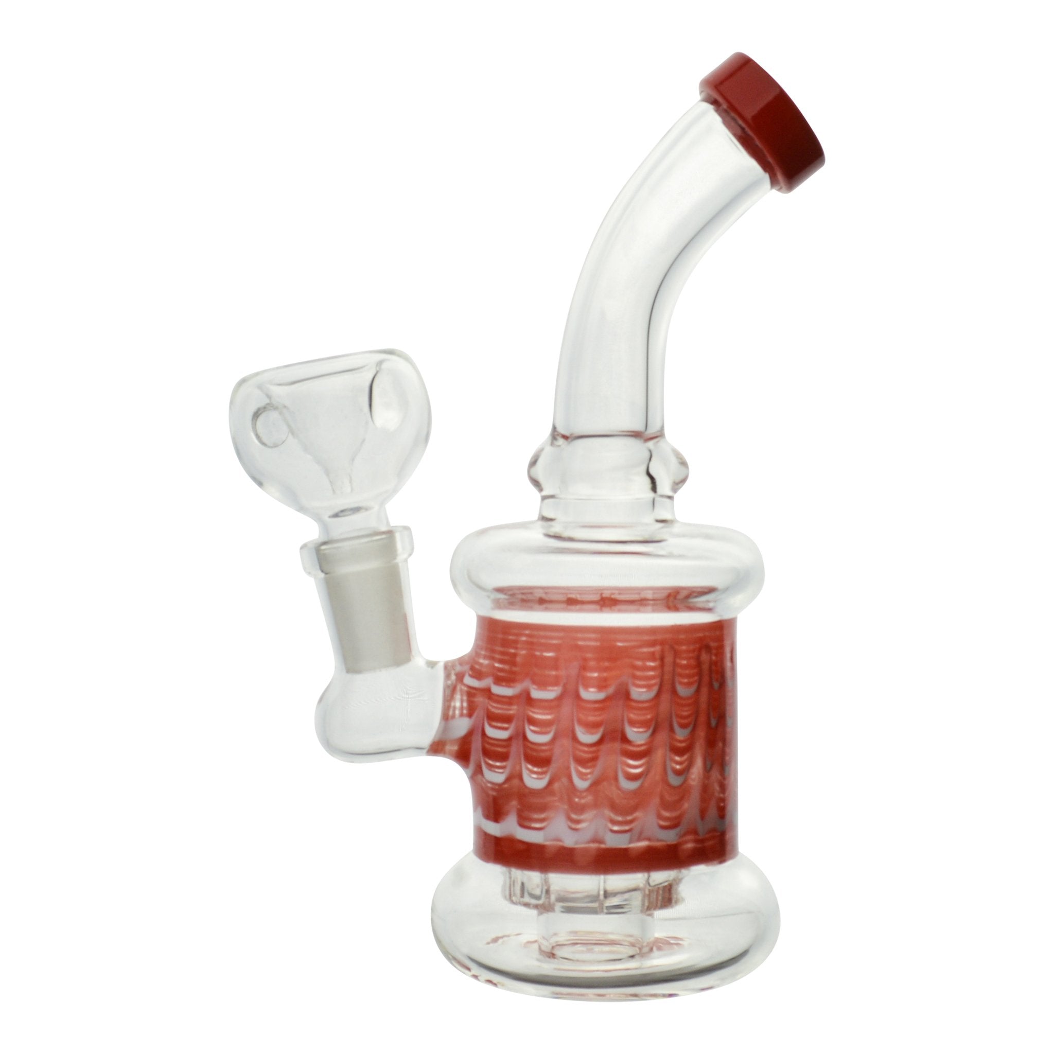 Wavy Mini Bong - 6.5 inches mini glass bong - Image 2