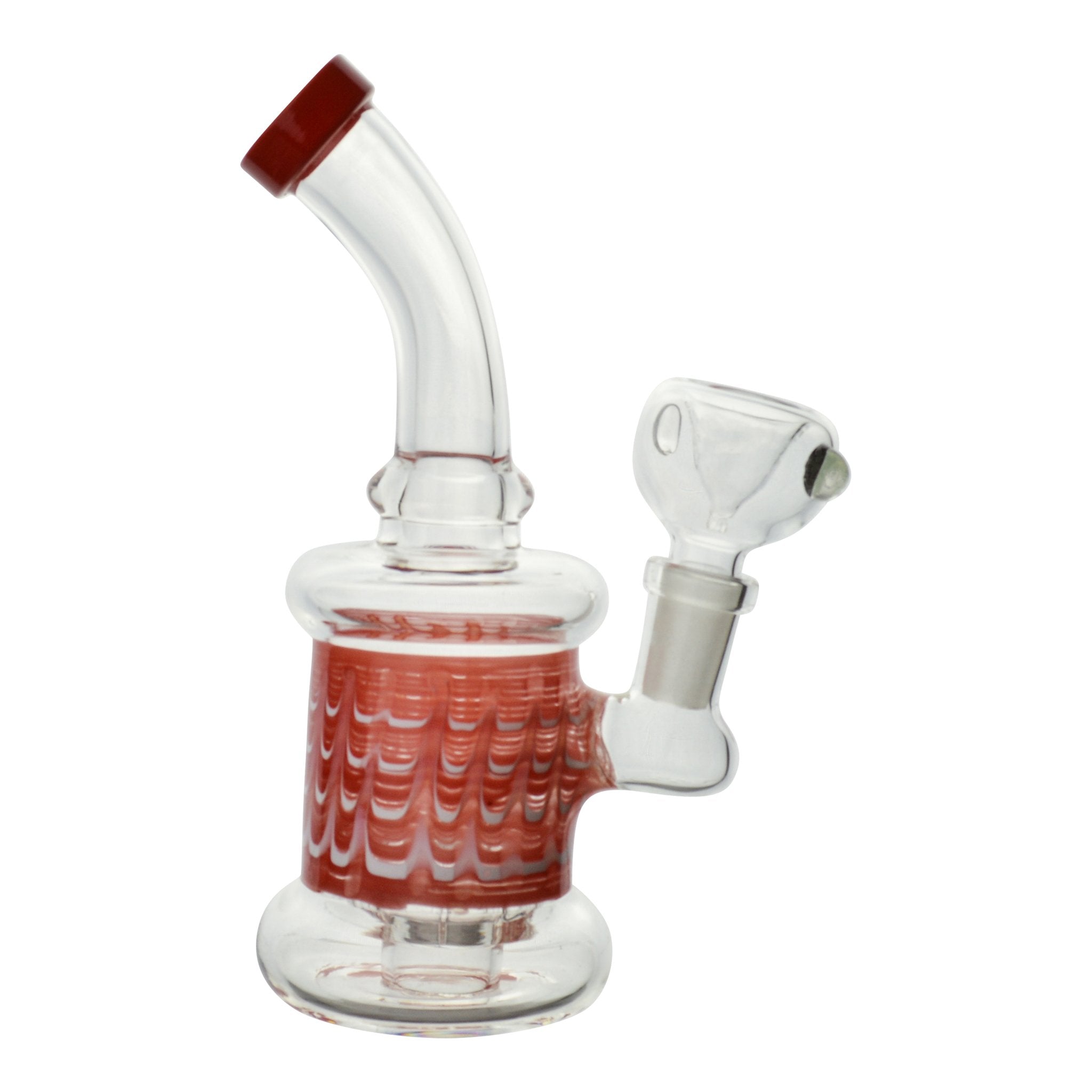 Wavy Mini Bong - 6.5 inches mini glass bong