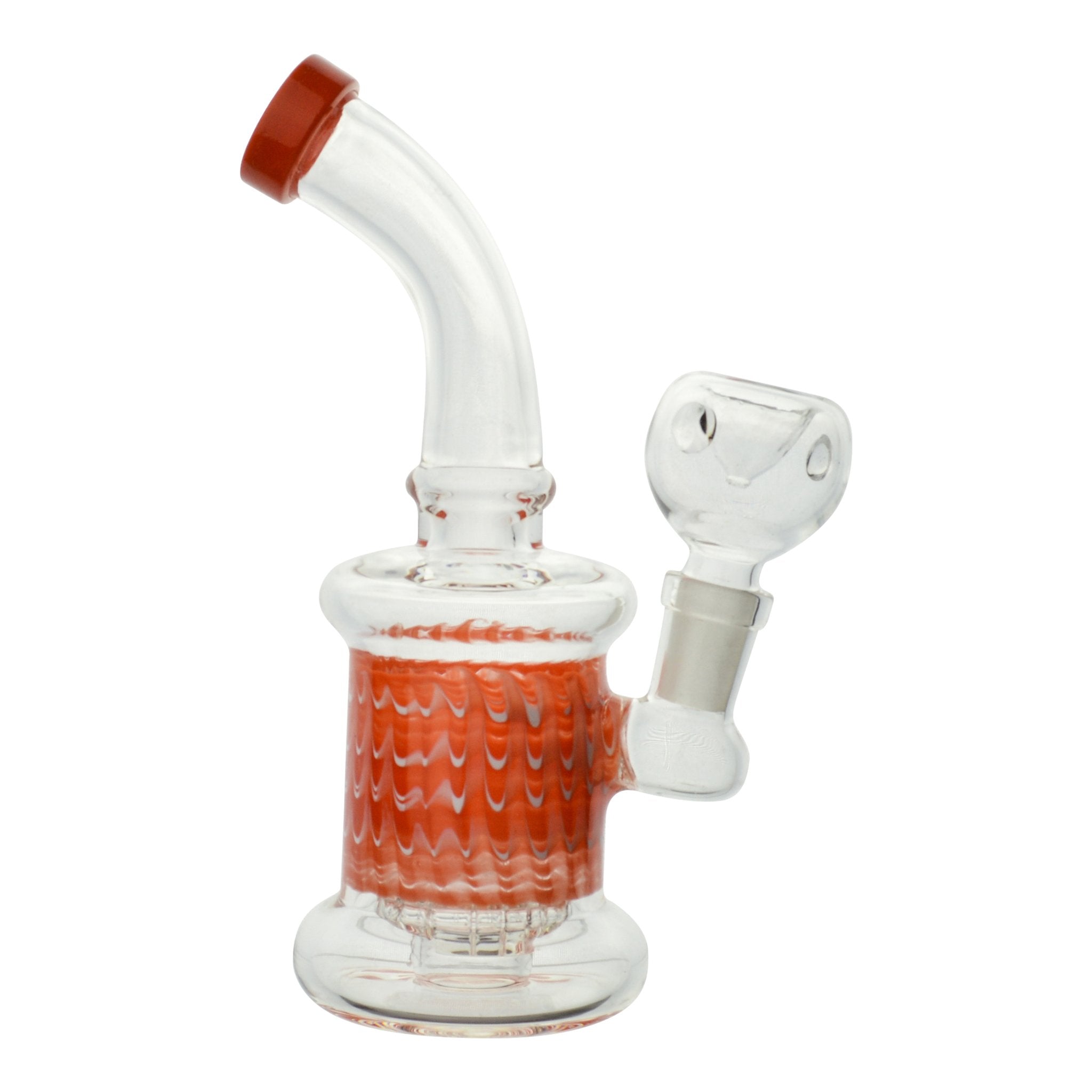 Wavy Mini Bong - 6.5 inches mini glass bong - Image 5