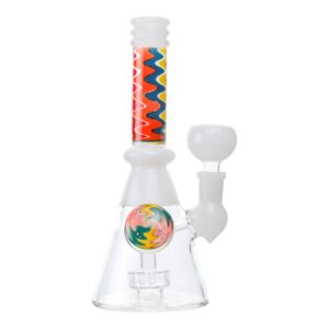 Wavy Train Beaker Bong - 8in