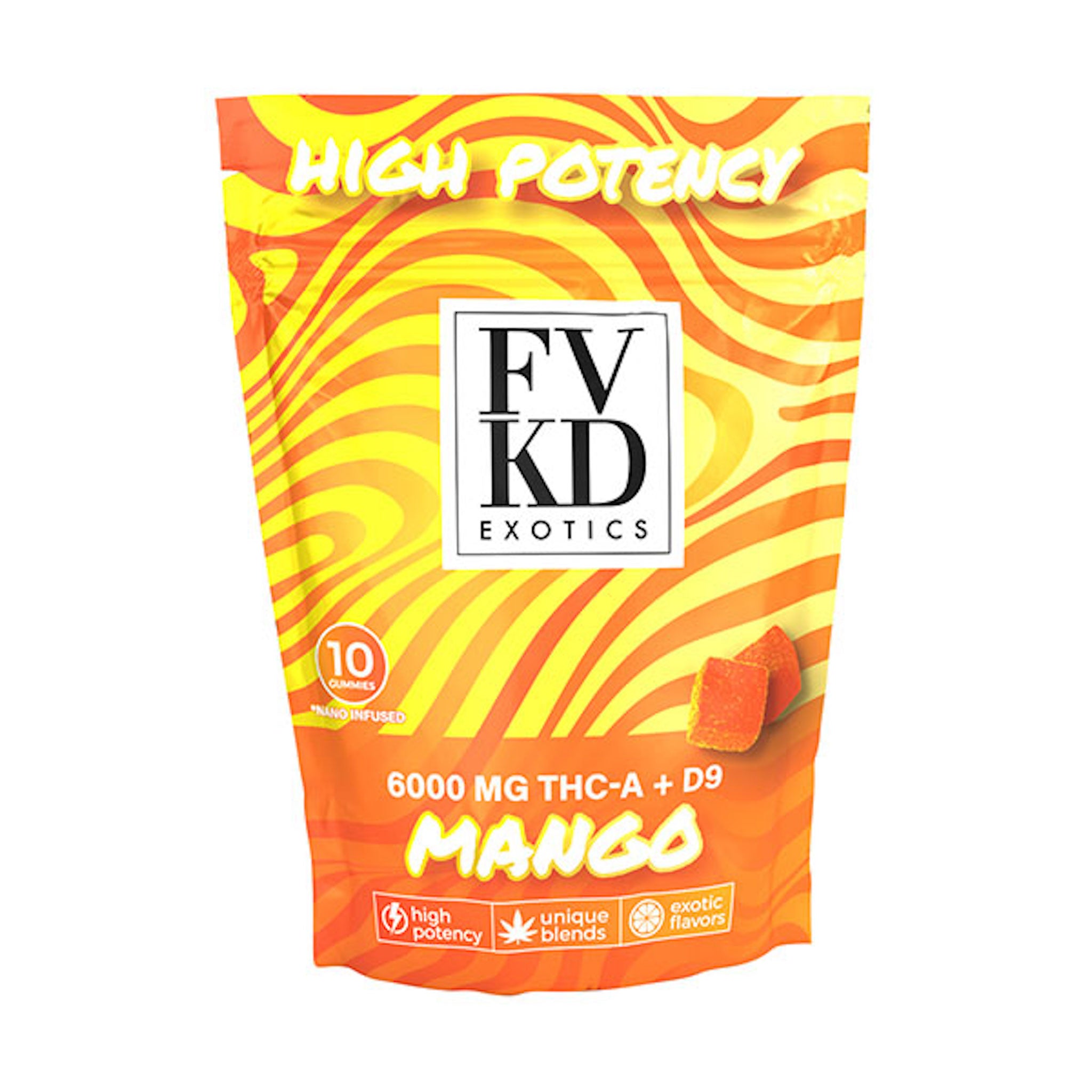 FVKD Exotics THCA + D9 Gummies - 6000mg (10ct) - Image 2