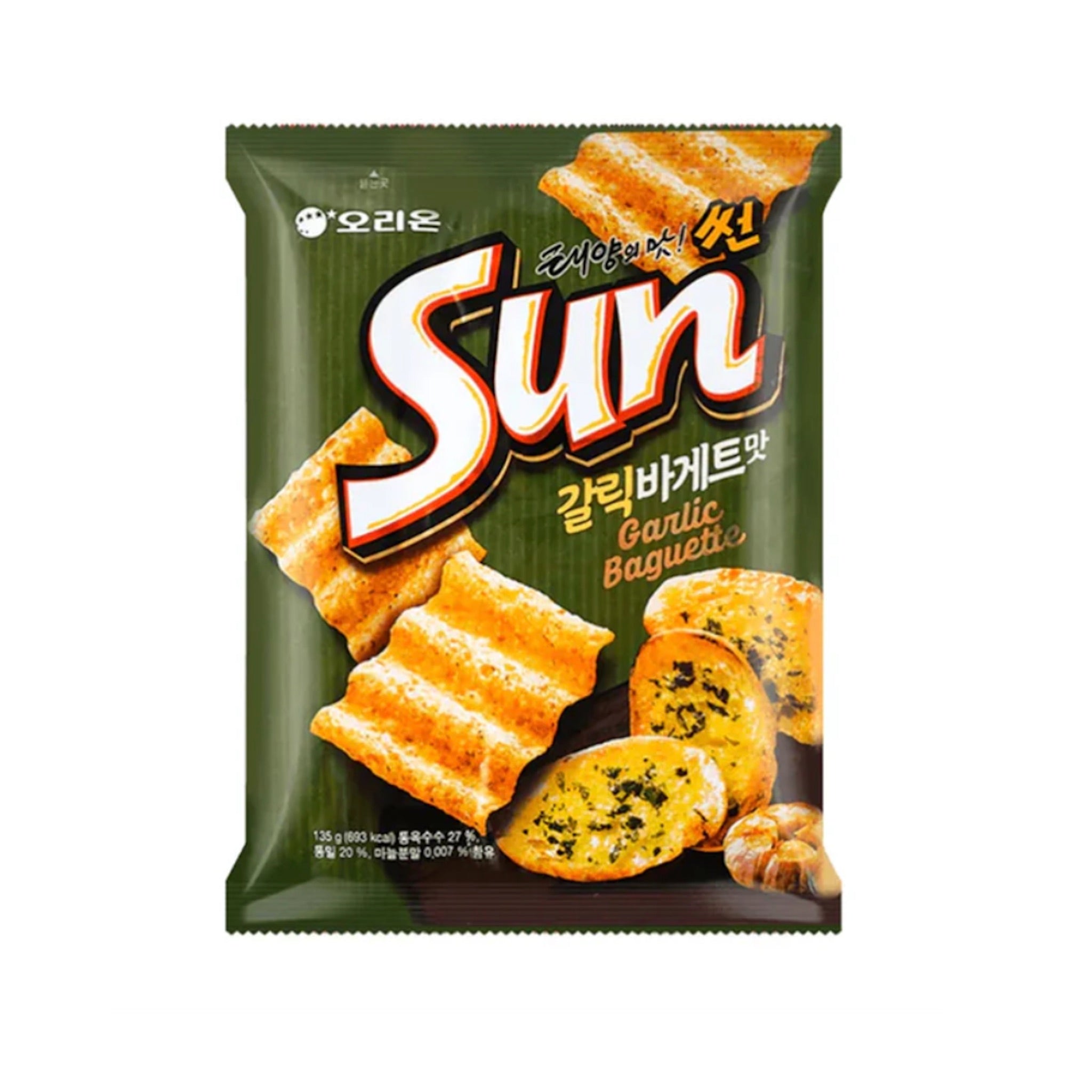 Orion-Sun Corn Chips Garlic Bread Flavor - 80g