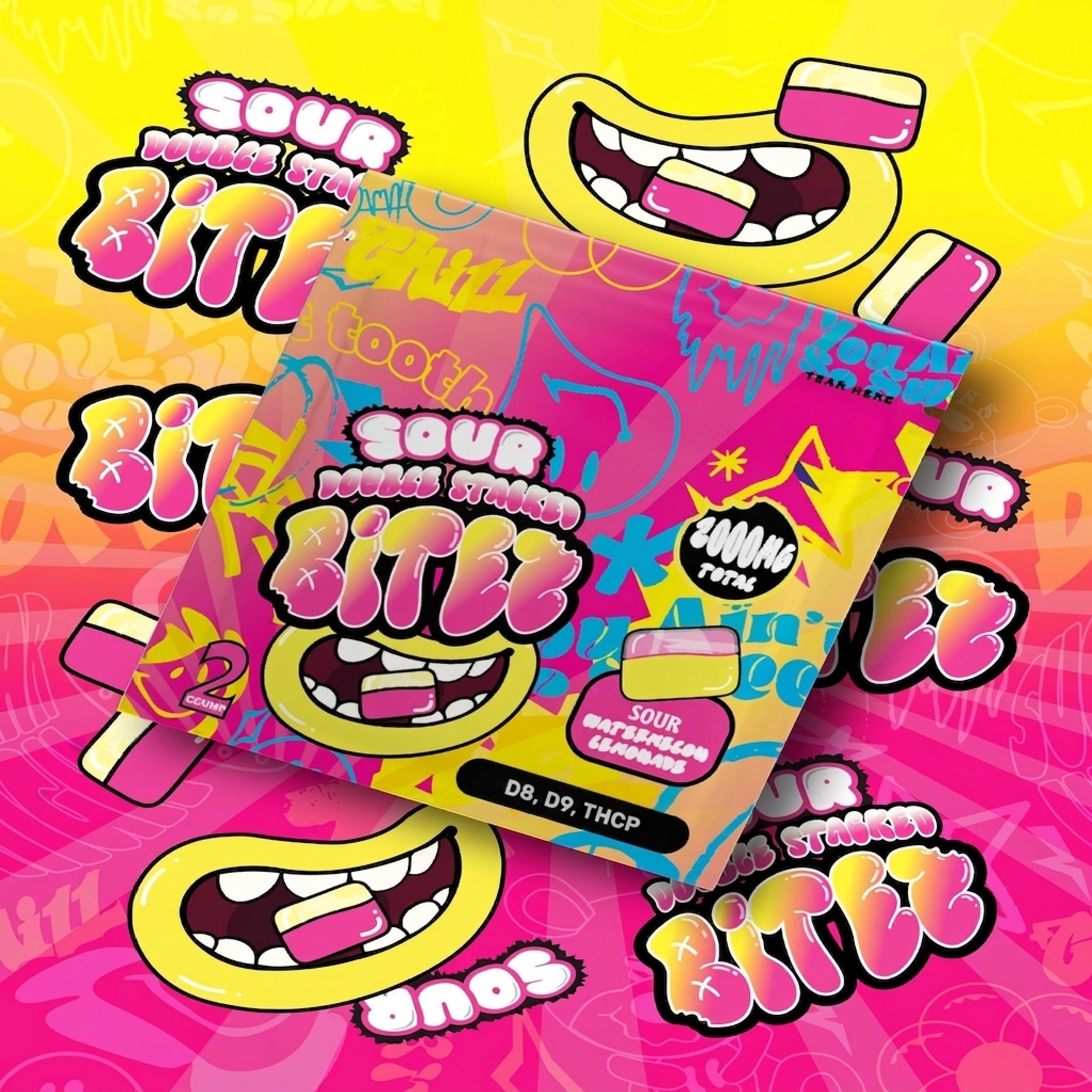 Trip Drip Sour Double Stacked Bites - 2000mg (2ct) - Image 2