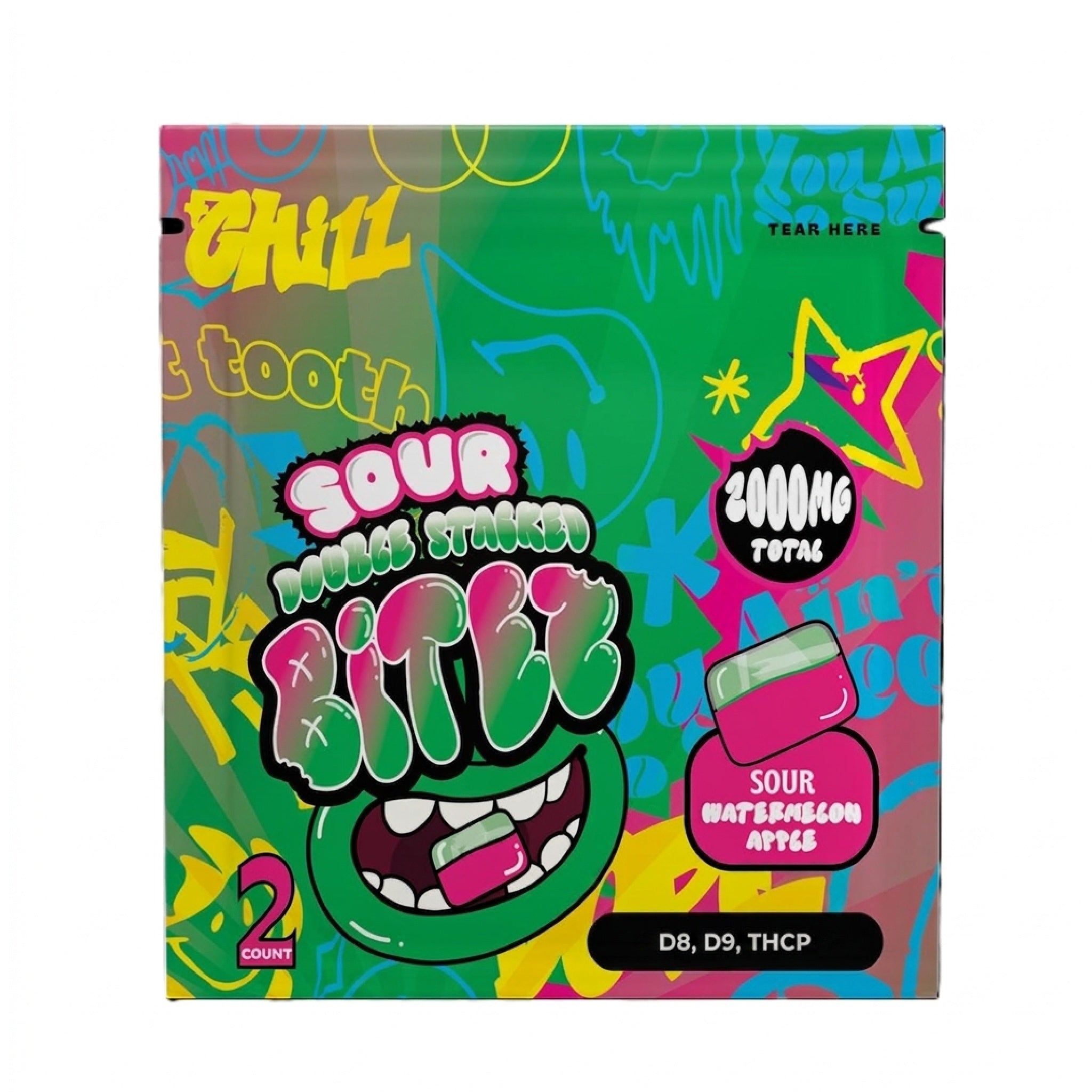 Trip Drip Sour Double Stacked Bites - 2000mg (2ct) - Image 3