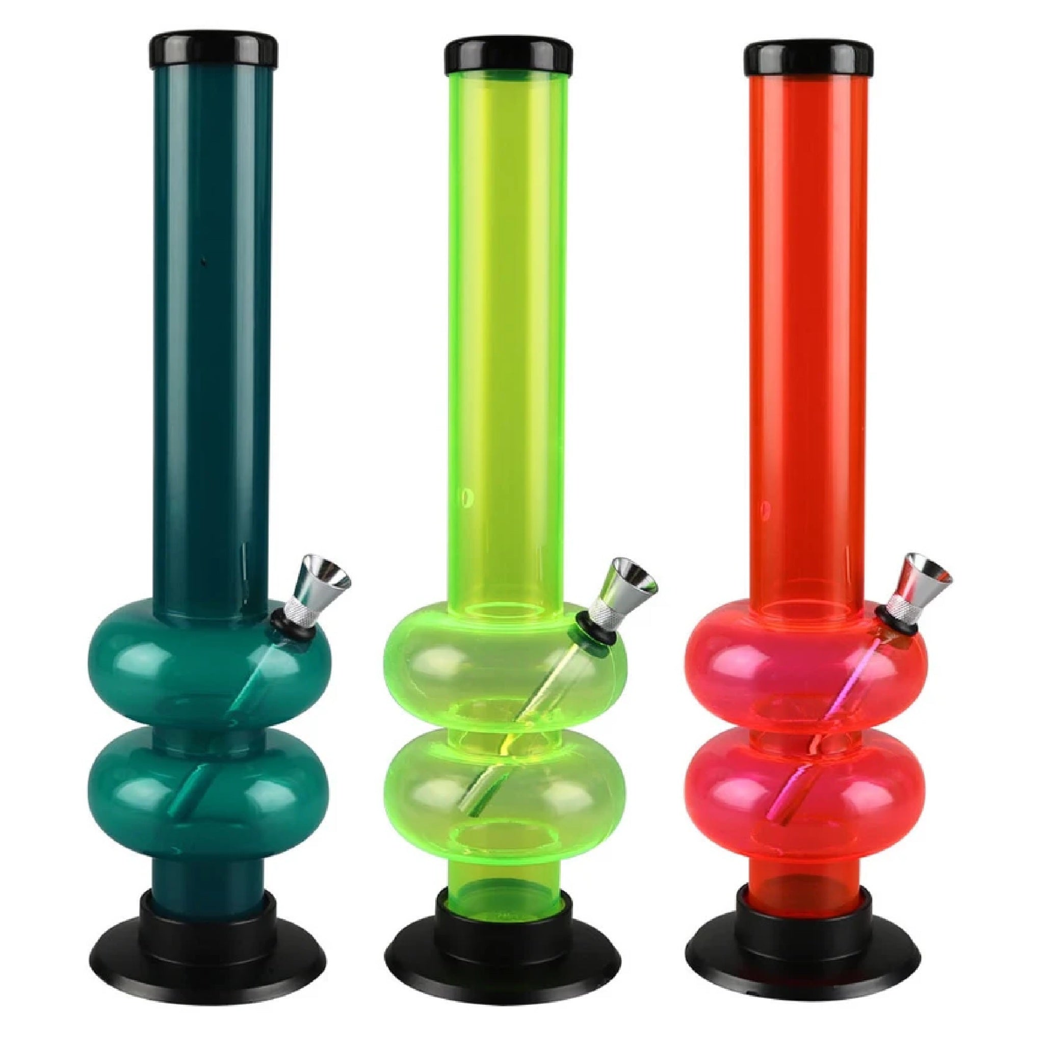 Acrylic Double Bubble Bong - 12in
