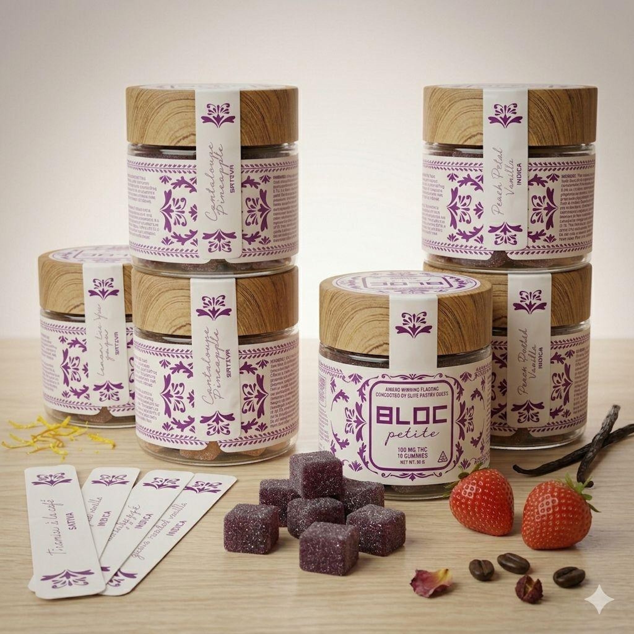 Bloc Petite Artisanal THC Gummies - Guava Roasted Vanilla - Image 3