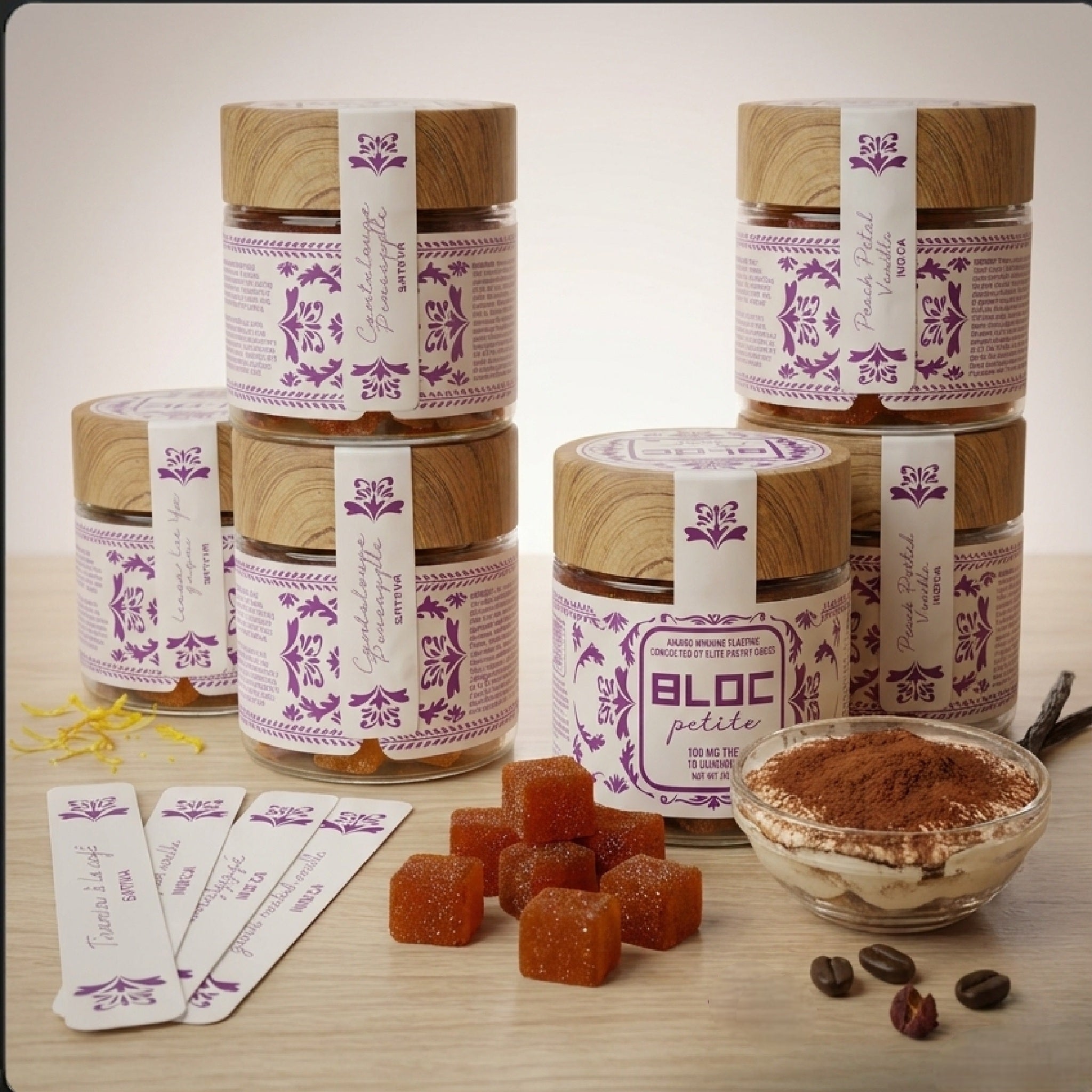 Bloc Petite Artisanal THC Gummies - Tiramasu a la cafe - Image 3