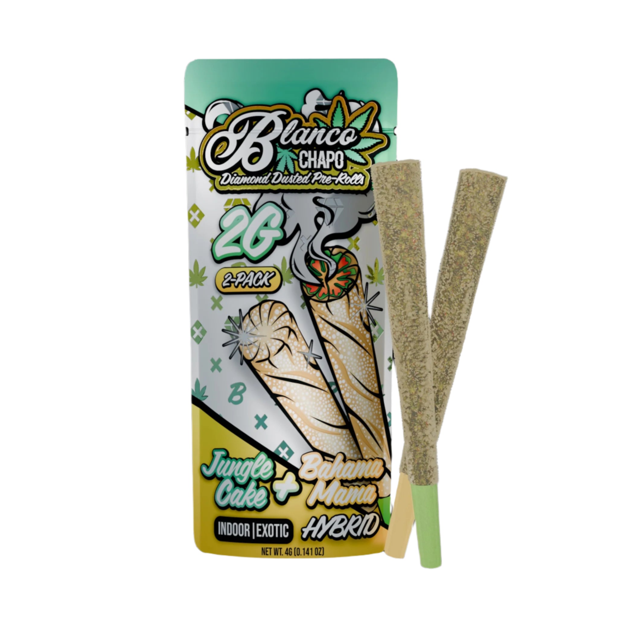 Chapo Blanco Diamond Dusted THC-A Duo Pre-Roll - 2g - Image 3