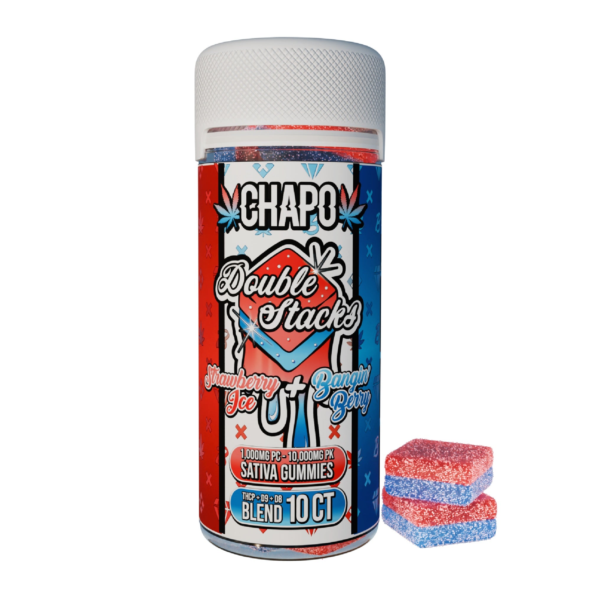 Chapo Double Stacks THC-P Gummy Jar - 10,000mg - Image 5