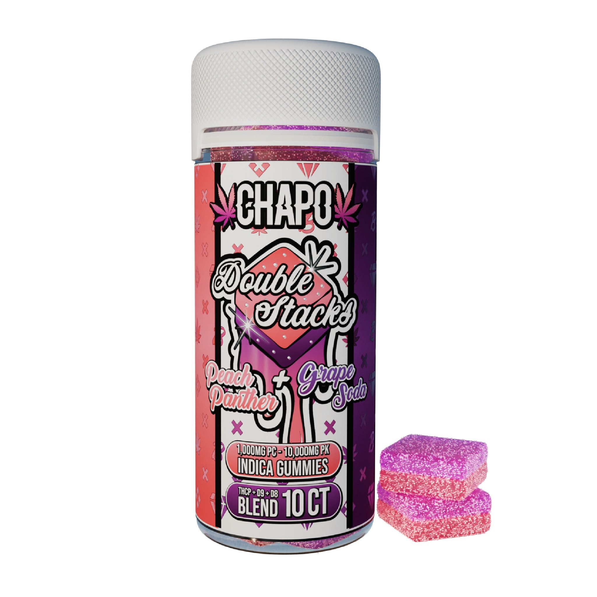 Chapo Double Stacks THC-P Gummy Jar - 10,000mg - Image 3