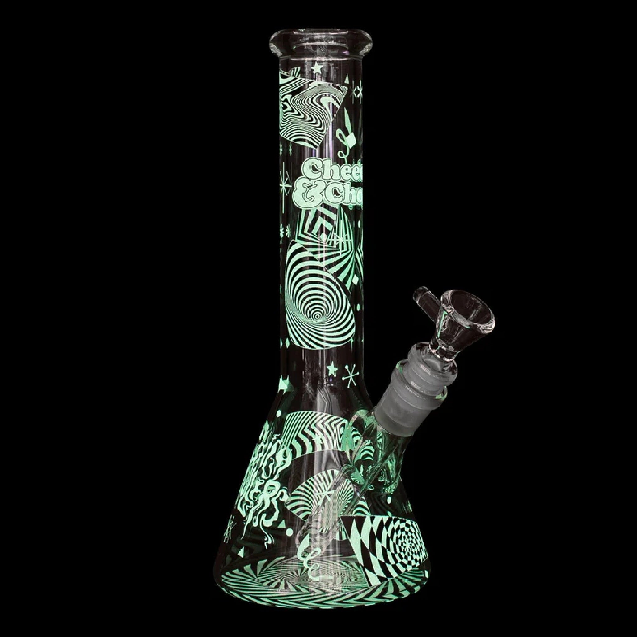 Cheech & Chong Glass GITD Bong - 10in - Image 3
