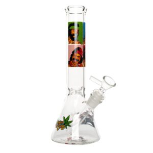 Cheech & Chong Glass Pop Art Beaker Bong  - 10in