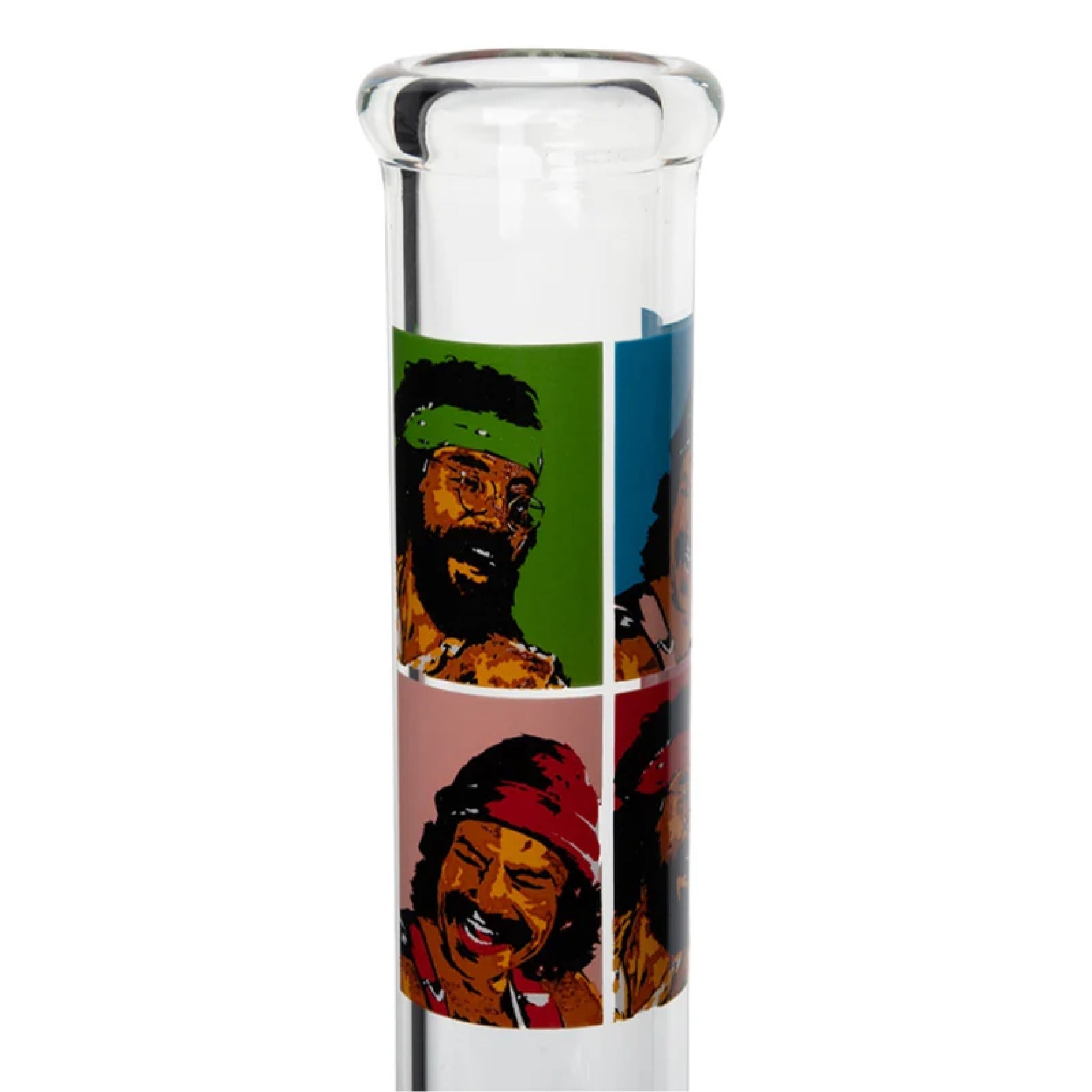 Cheech & Chong Glass Pop Art Beaker Bong - 10in - Image 3