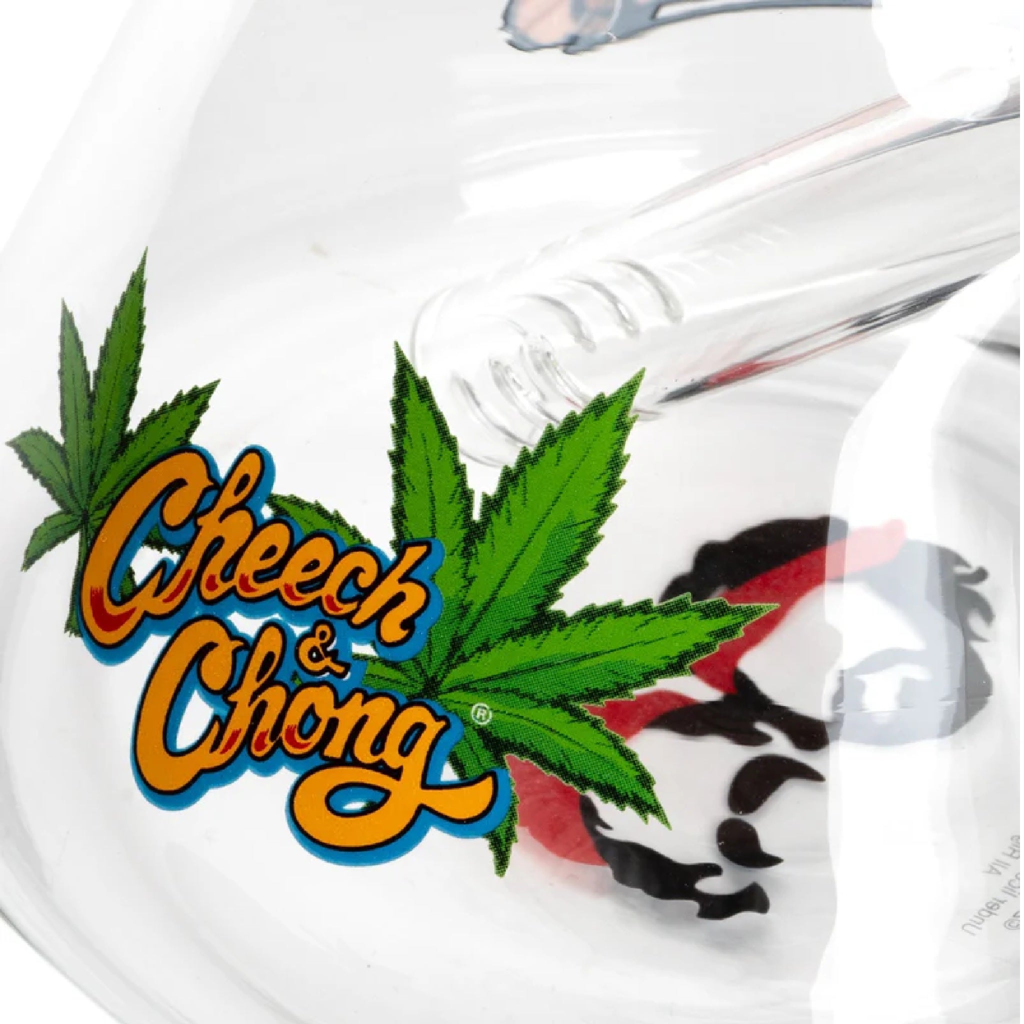 Cheech & Chong Glass Pop Art Beaker Bong - 10in - Image 2