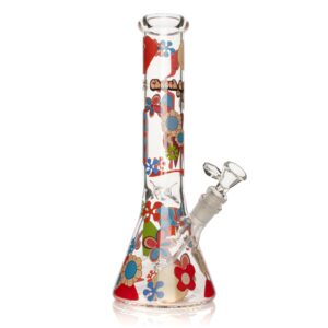 Cheech & Chong Glass Power to the Flower Beaker Bong  - 12in