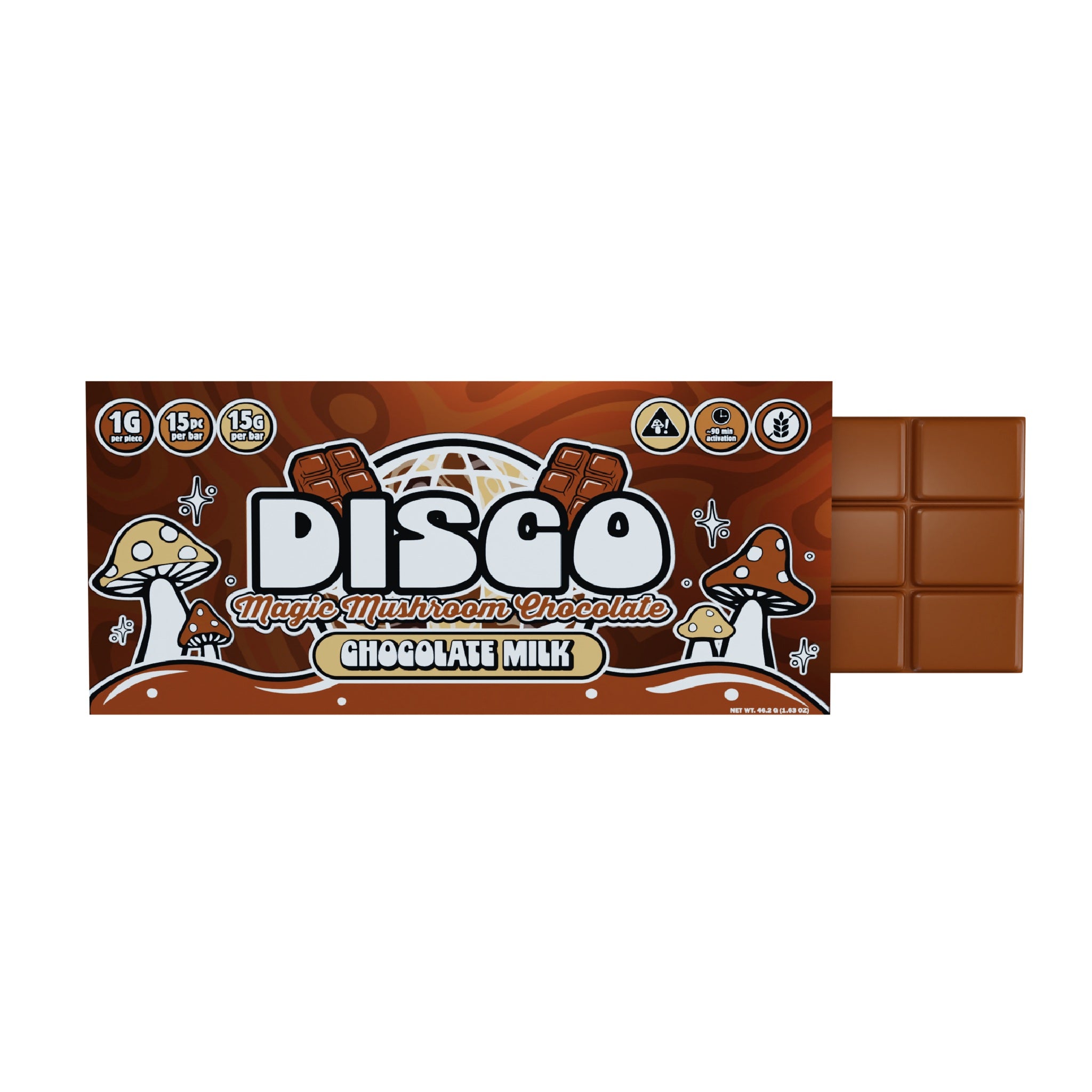 Disco Magic Mushrooms Chocolate Bar - 15g - Image 2