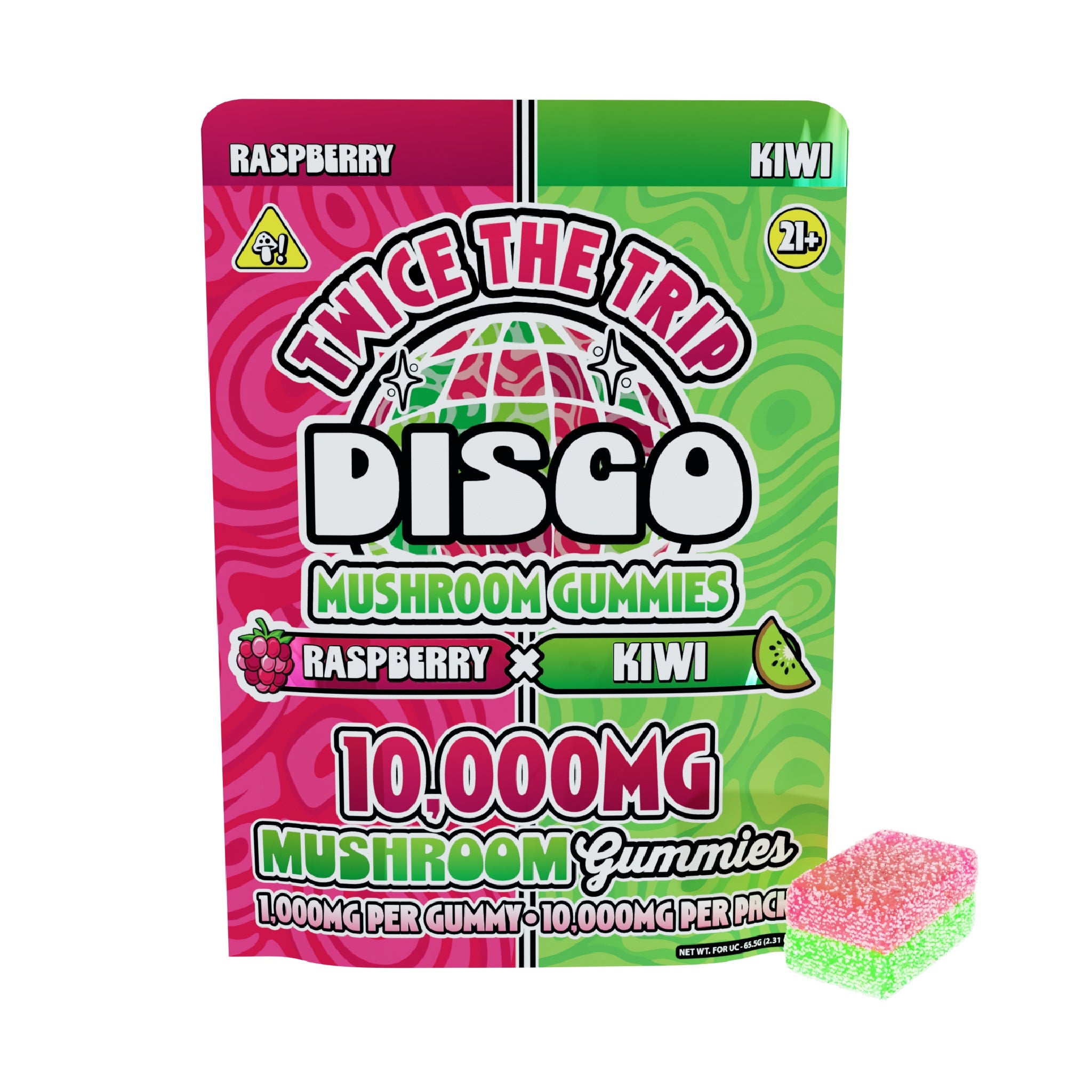Disco Mushrooms Twice The Trip Double Stack Gummies - 10,000mg - Image 4